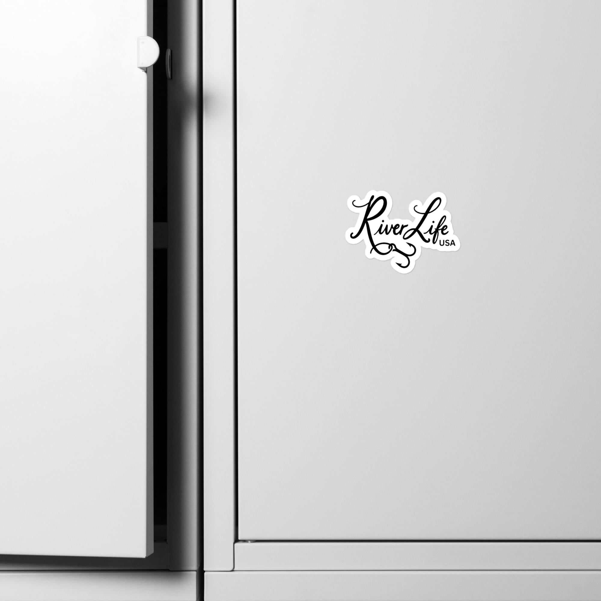 River Life Script Logo | Kiss-cut Vinyl Decals-4″×6″-River Life USA