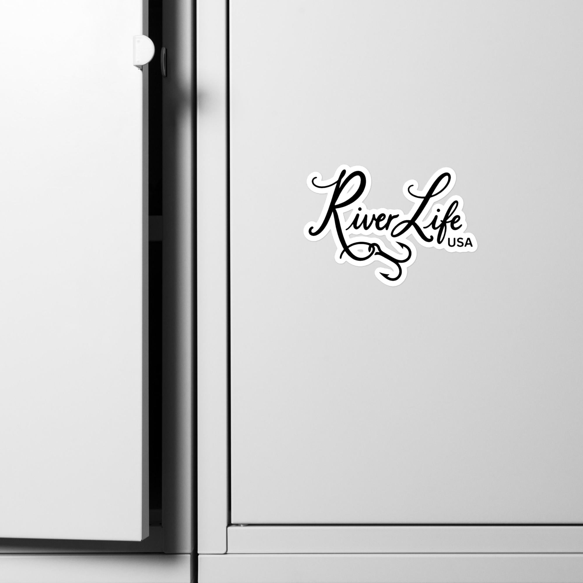 River Life Script Logo | Kiss-cut Vinyl Decals-6″×8″-River Life USA