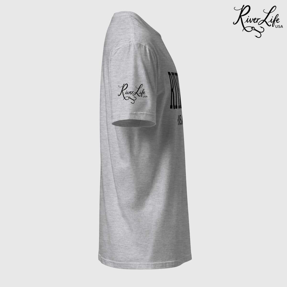 River Life - Unsalted (black print) | Short-Sleeve Unisex T-Shirt-Sport Grey-River Life USA