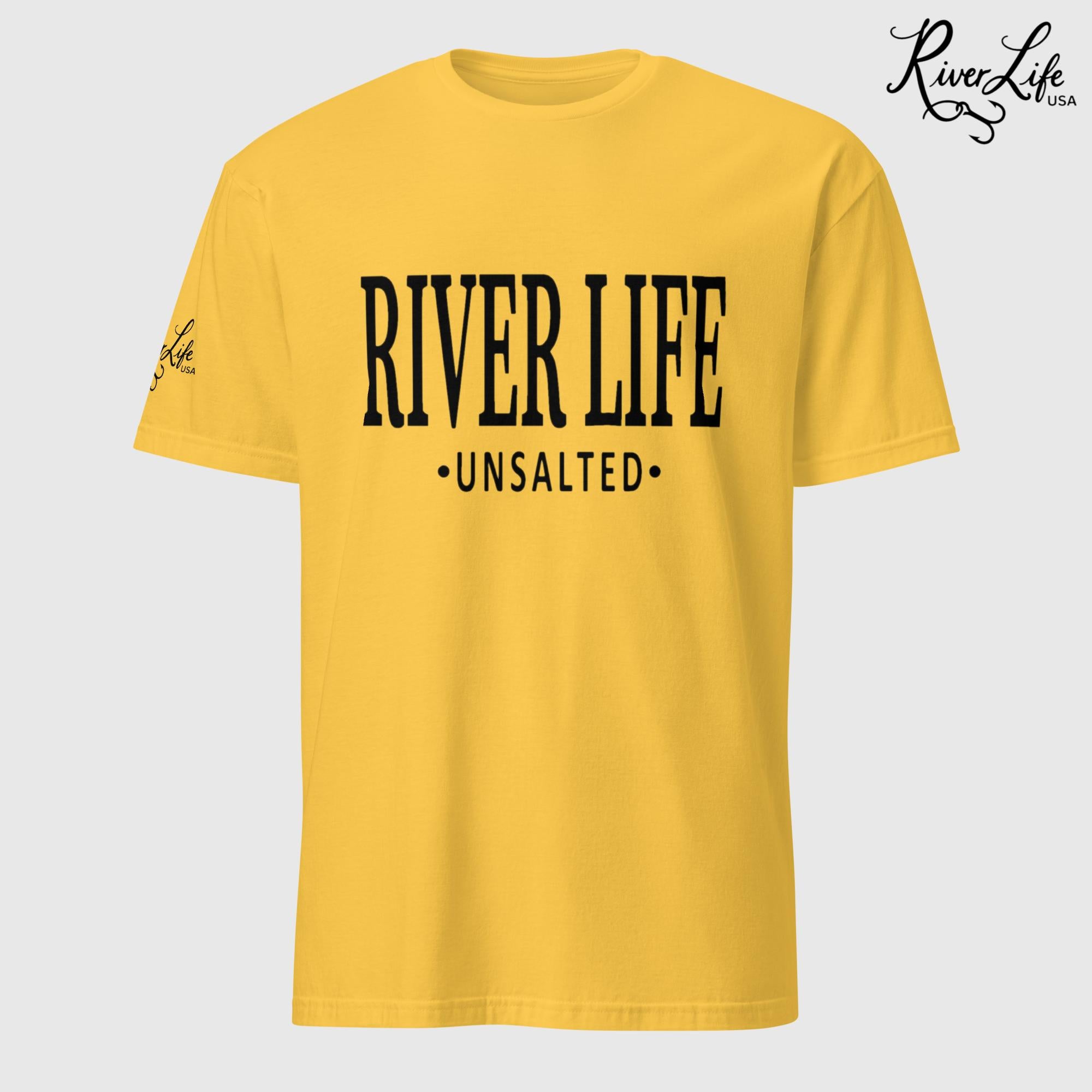 River Life - Unsalted (black print) | Short-Sleeve Unisex T-Shirt-Daisy-River Life USA