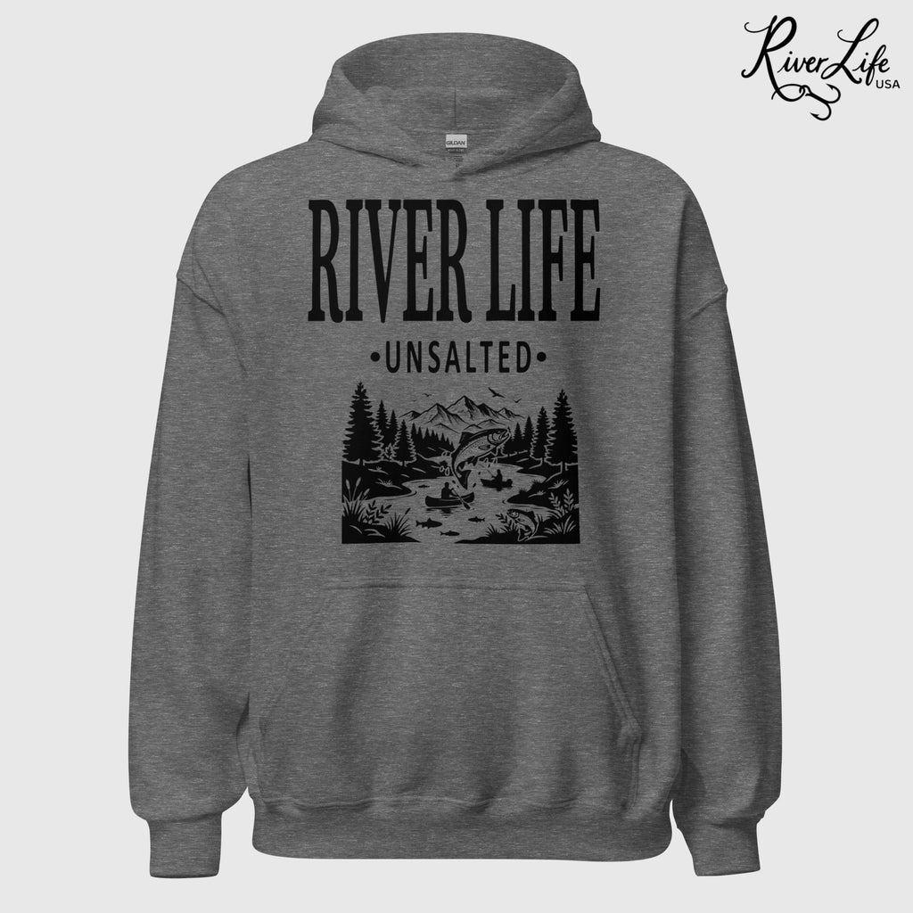 River Life - Unsalted | Unisex Pullover Hoodie-Graphite Heather-River Life USA