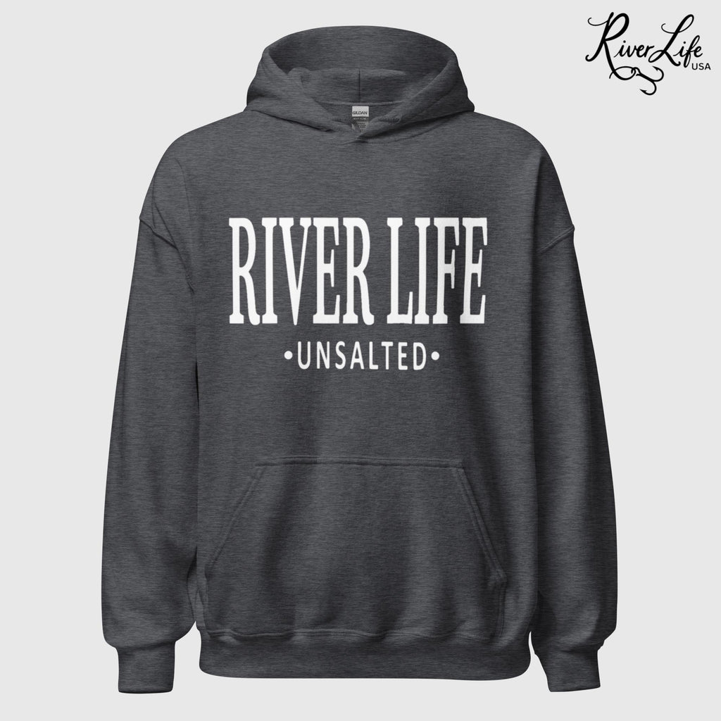 River Life - Unsalted | Unisex Pullover Hoodie-Dark Heather-River Life USA