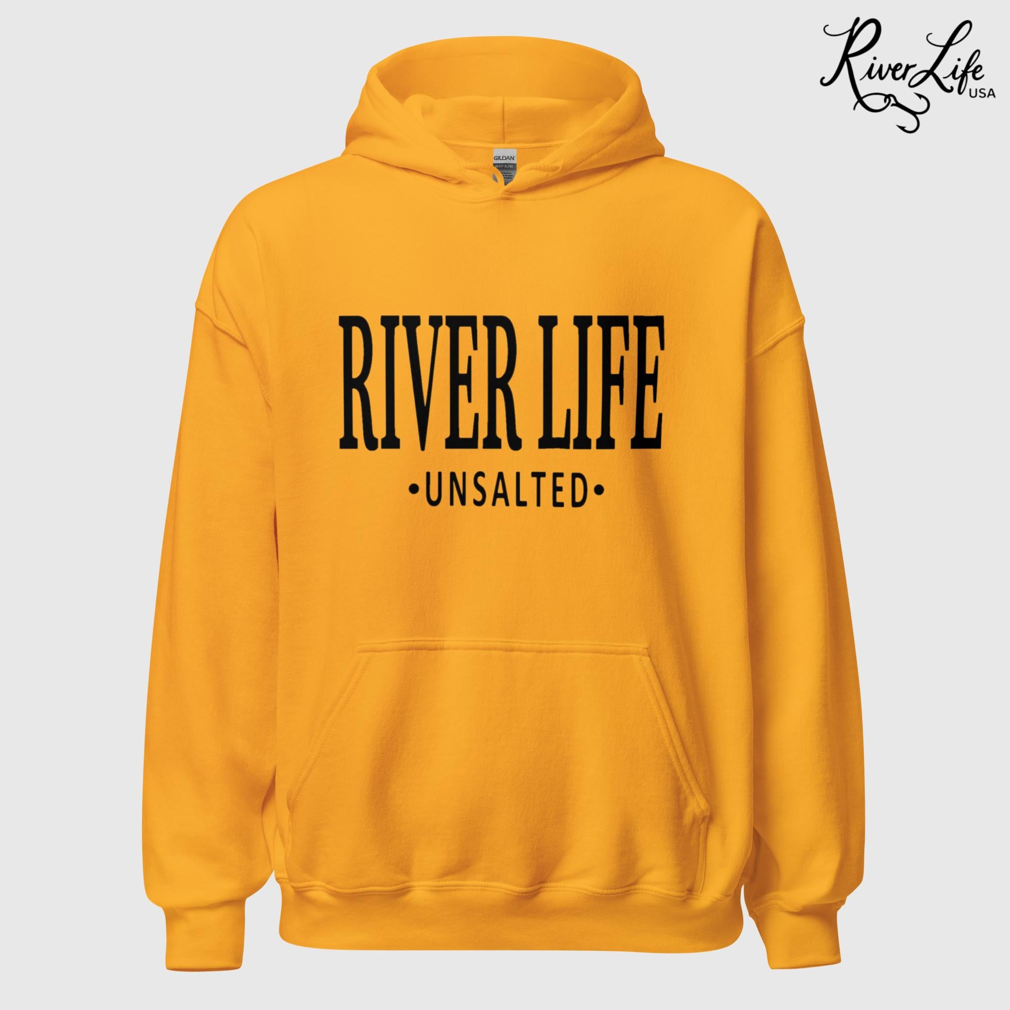 River Life - Unsalted | Unisex Pullover Hoodie-Gold-River Life USA