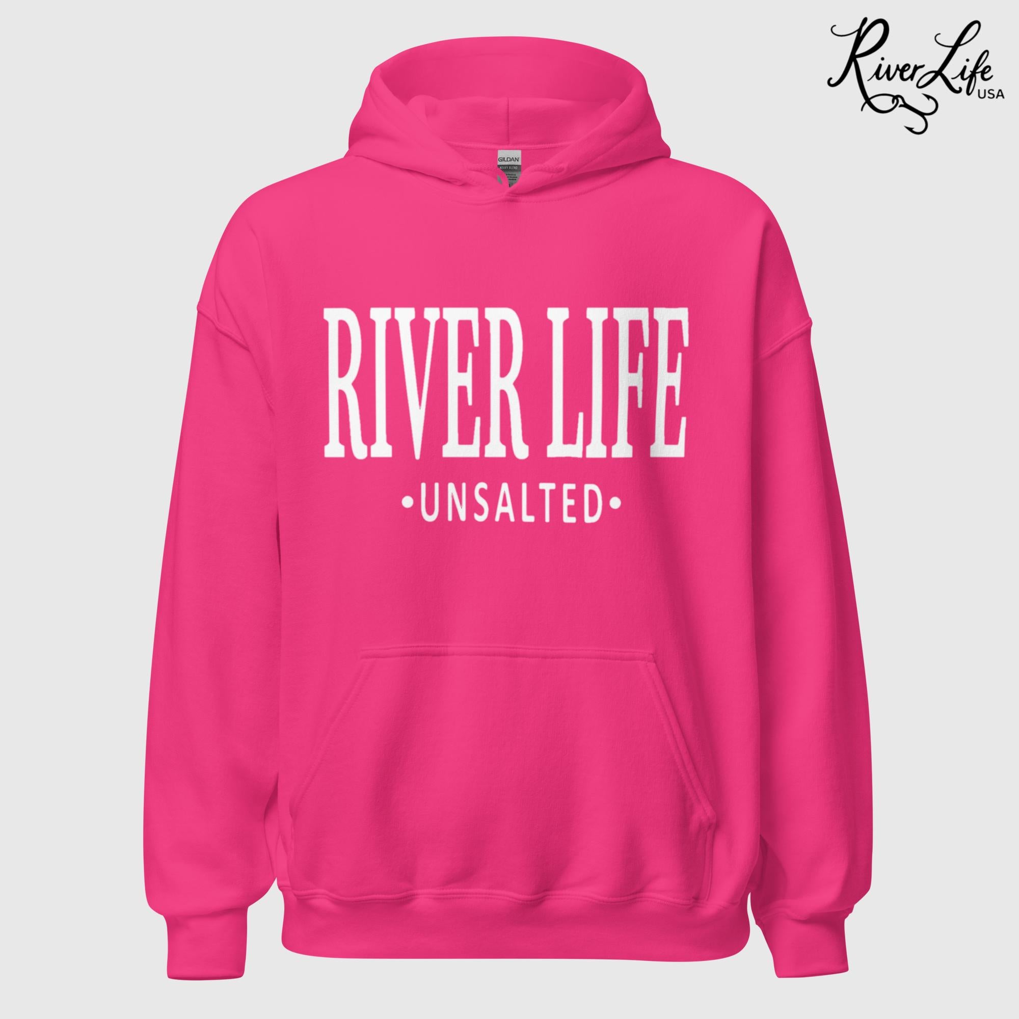 River Life - Unsalted | Unisex Pullover Hoodie-Heliconia-River Life USA