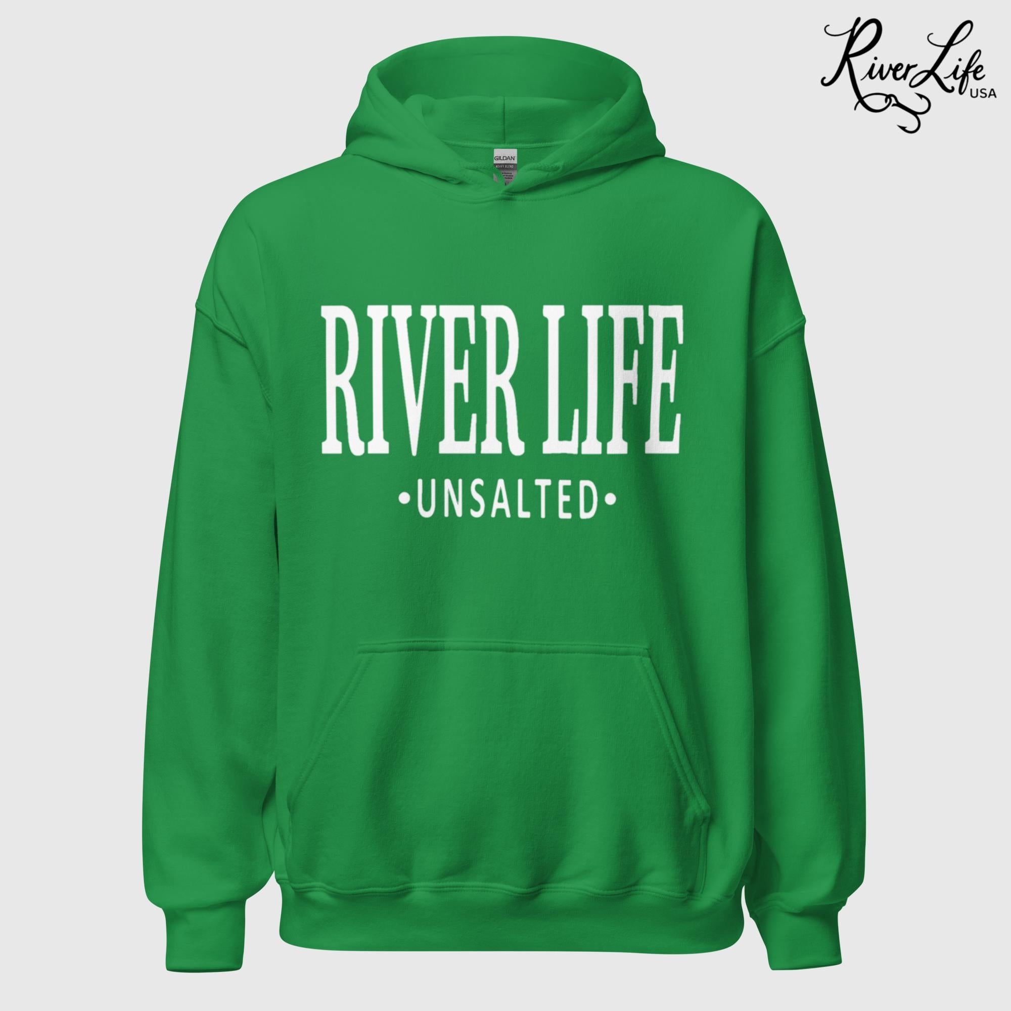River Life - Unsalted | Unisex Pullover Hoodie-Irish Green-River Life USA