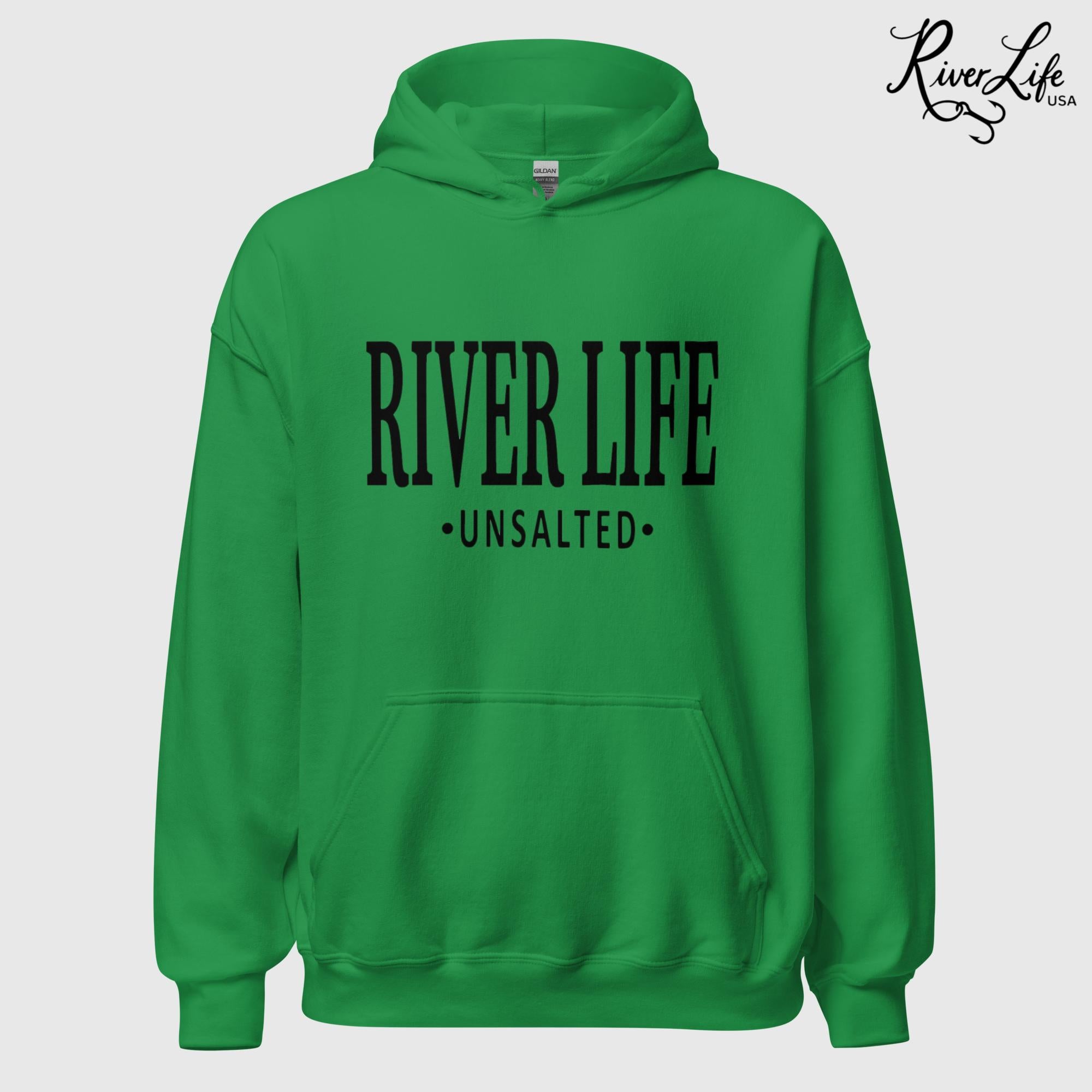 River Life - Unsalted | Unisex Pullover Hoodie-Irish Green-River Life USA