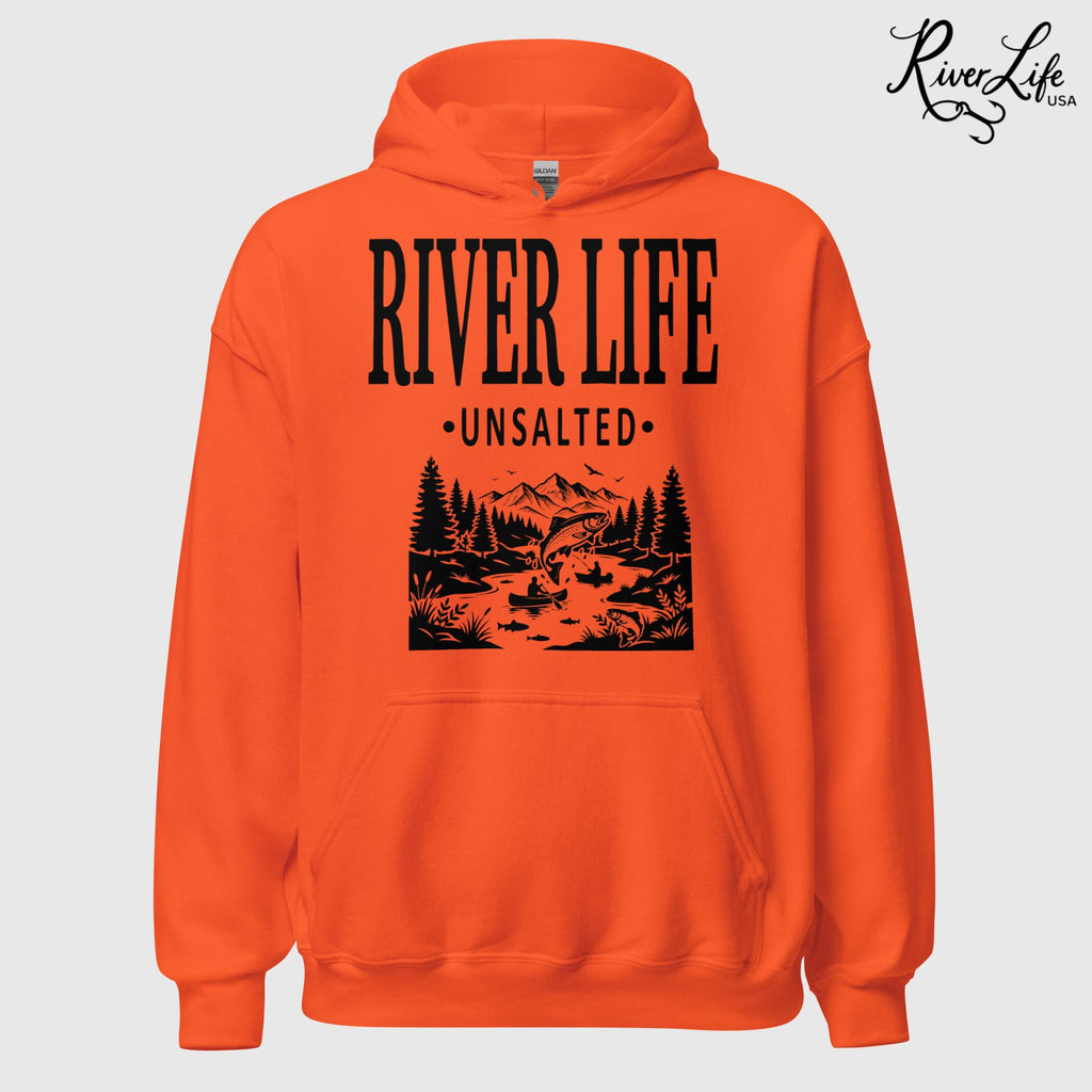River Life - Unsalted | Unisex Pullover Hoodie-Orange-River Life USA