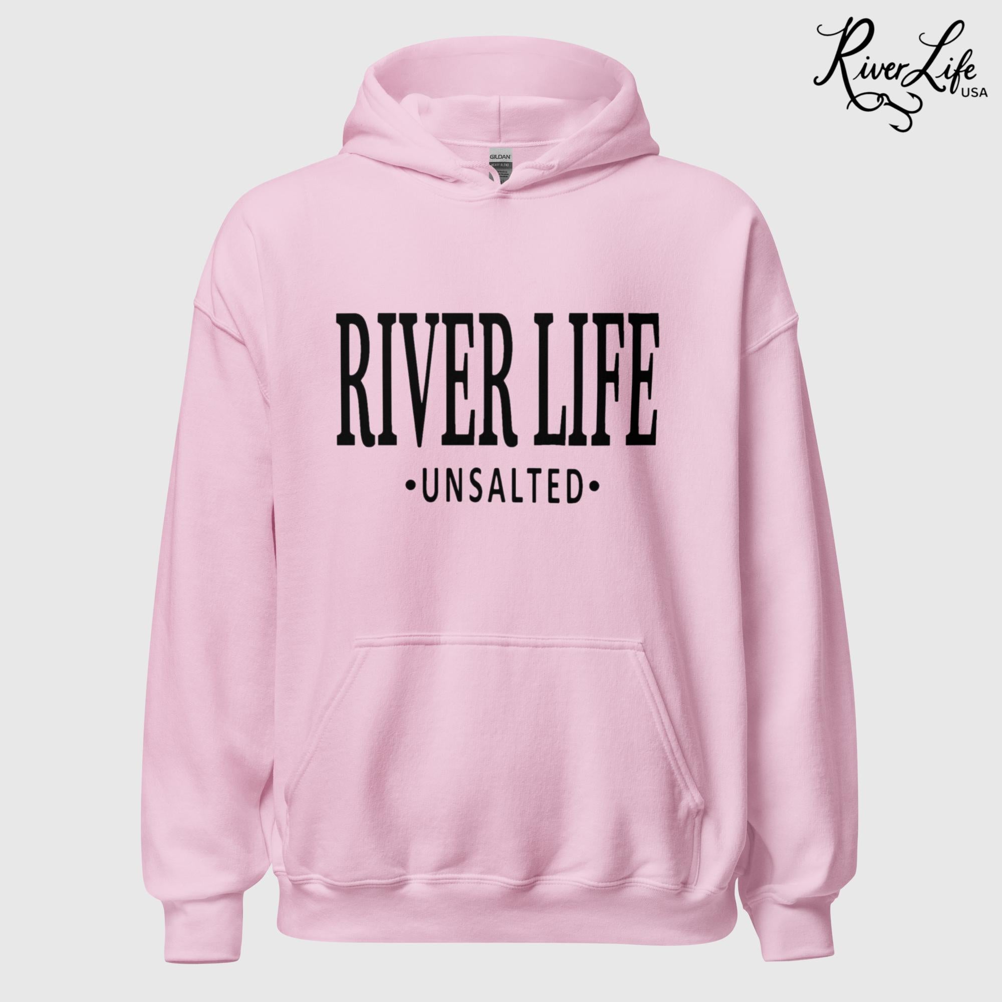 River Life - Unsalted | Unisex Pullover Hoodie-Pink-River Life USA