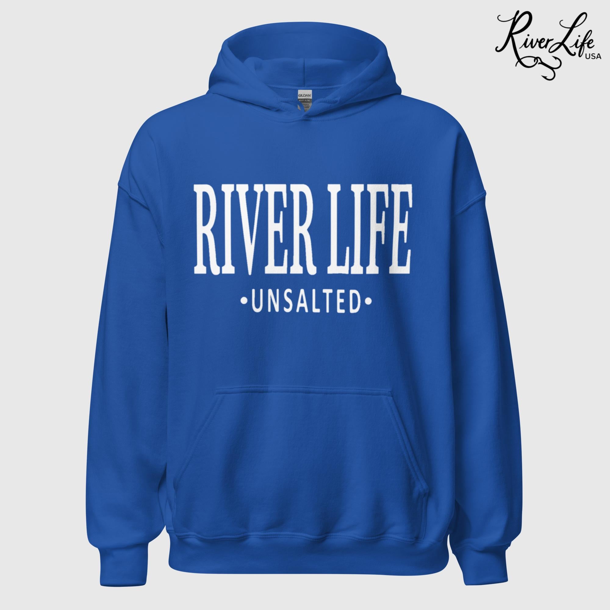 River Life - Unsalted | Unisex Pullover Hoodie-Royal-River Life USA