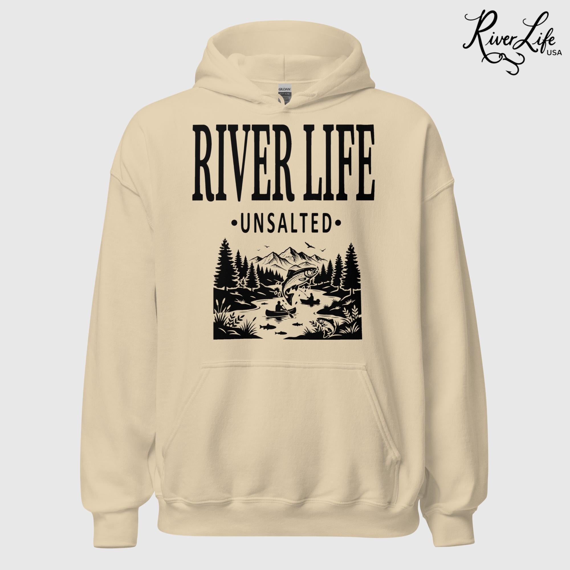 River Life - Unsalted | Unisex Pullover Hoodie-Sand-River Life USA