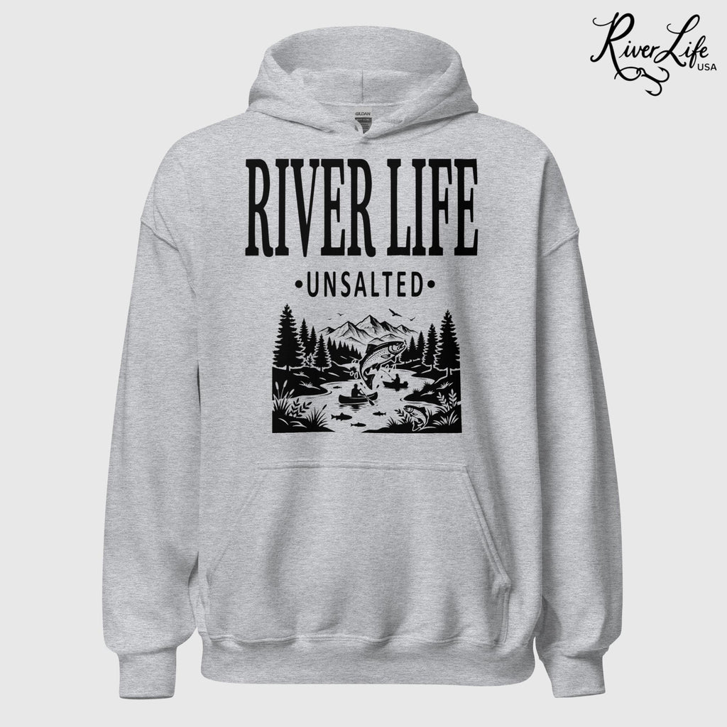 River Life - Unsalted | Unisex Pullover Hoodie-Sport Grey-River Life USA