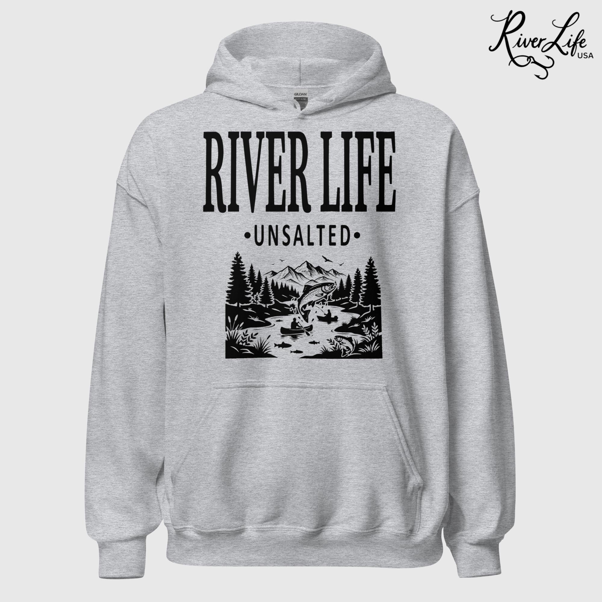 River Life - Unsalted | Unisex Pullover Hoodie-Sport Grey-River Life USA