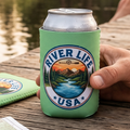 RIver Life USA Circle Logo | Can Koozie (Market)-River Life USA