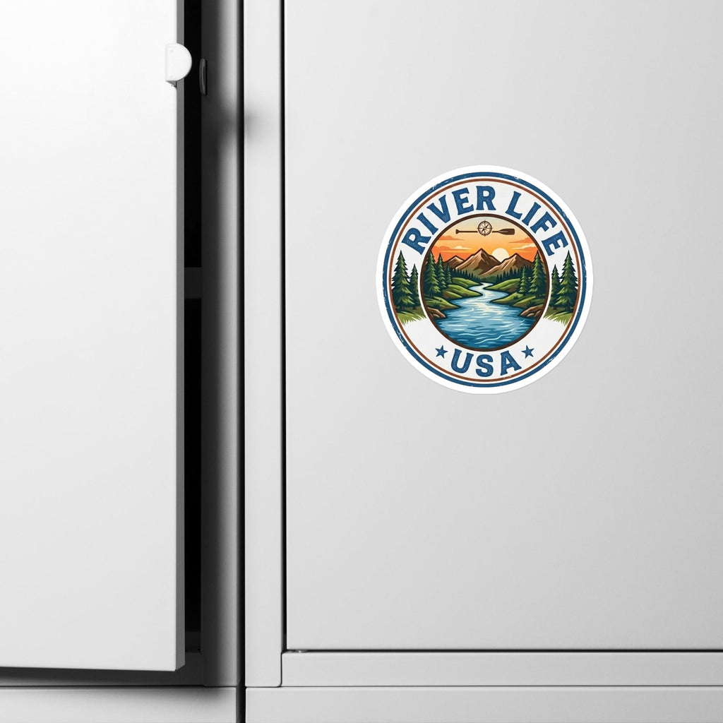 River Life USA Circle Logo | Kiss-cut Vinyl Decals-6″×8″-River Life USA