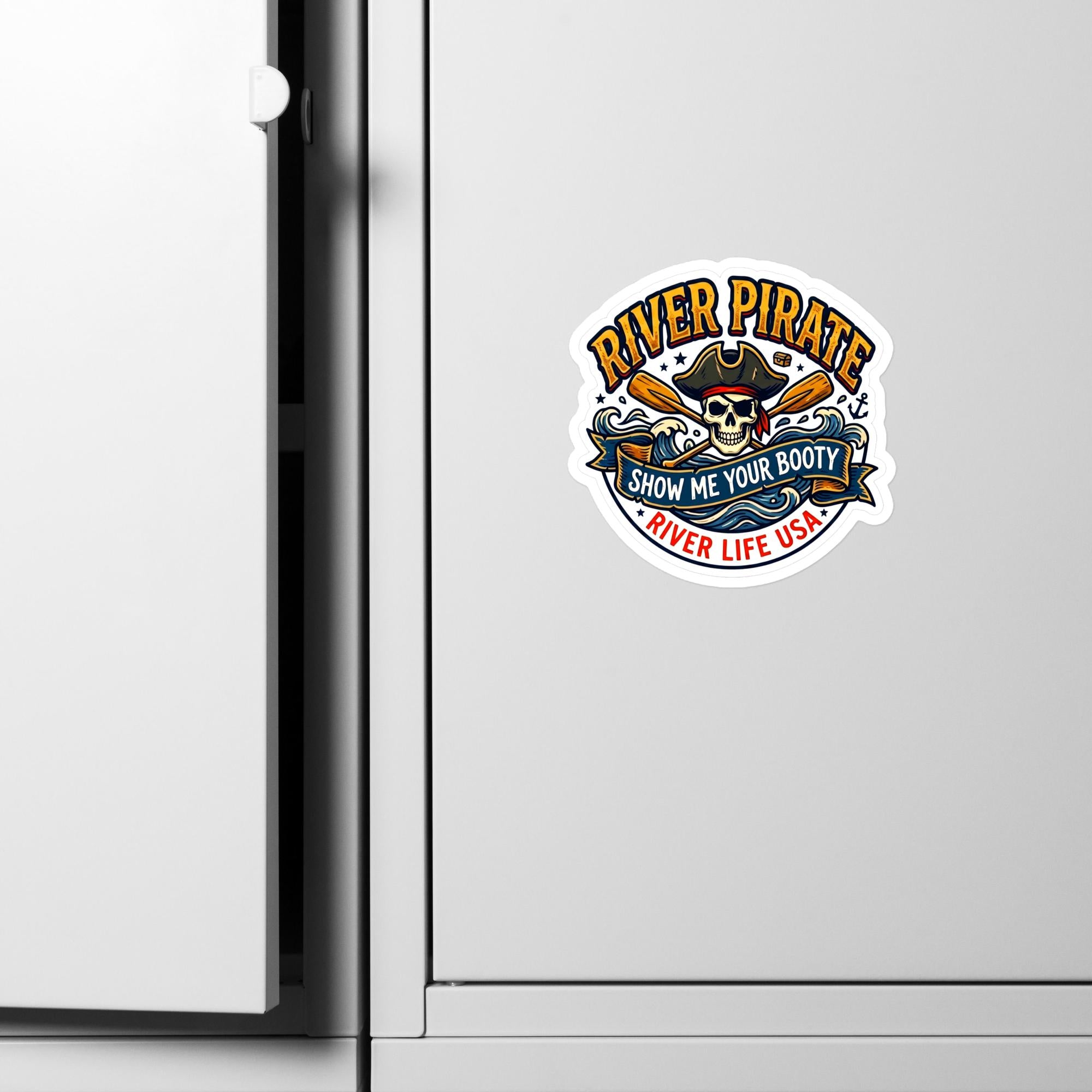 River Pirate - Show Me Your Booty | Kiss-cut Vinyl Decals-6″×8″-River Life USA