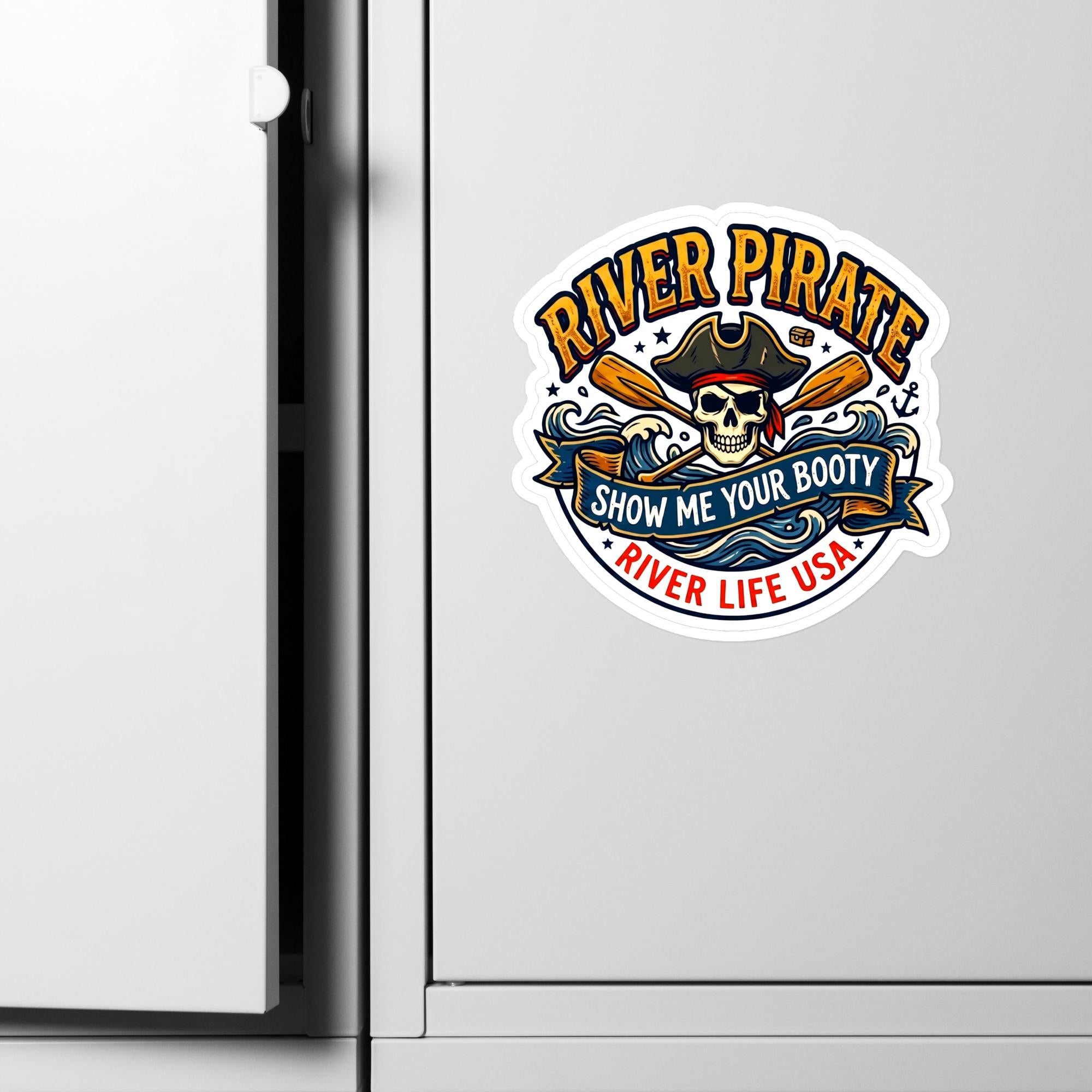 River Pirate - Show Me Your Booty | Kiss-cut Vinyl Decals-8″×10″-River Life USA
