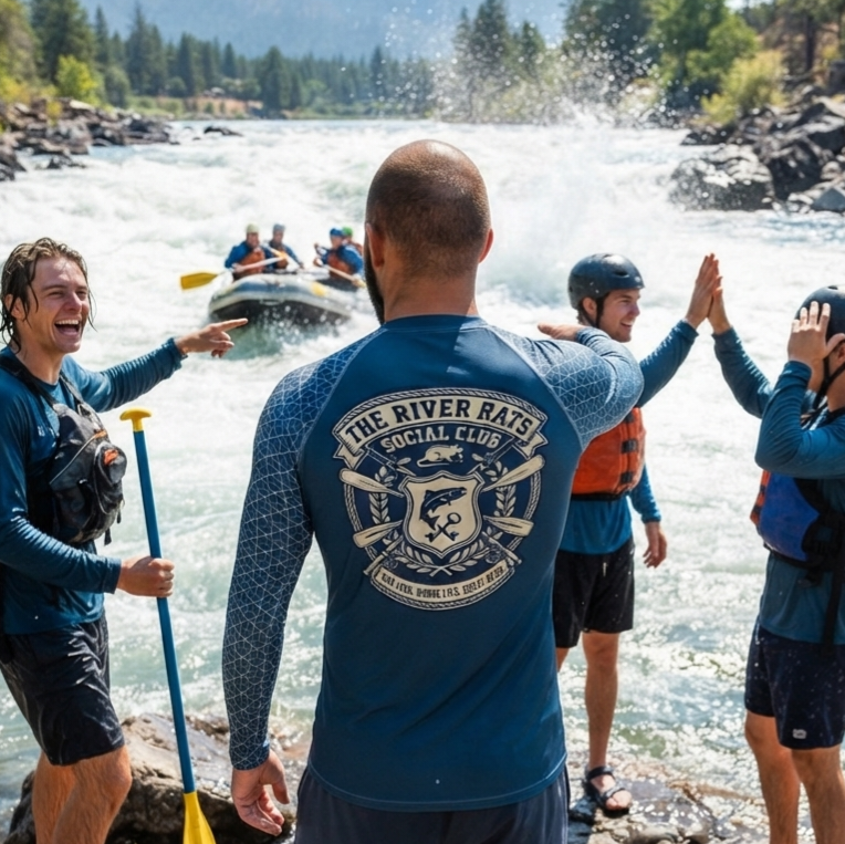 River Rats Social Club | Men's Rash Guard-S-River Life USA