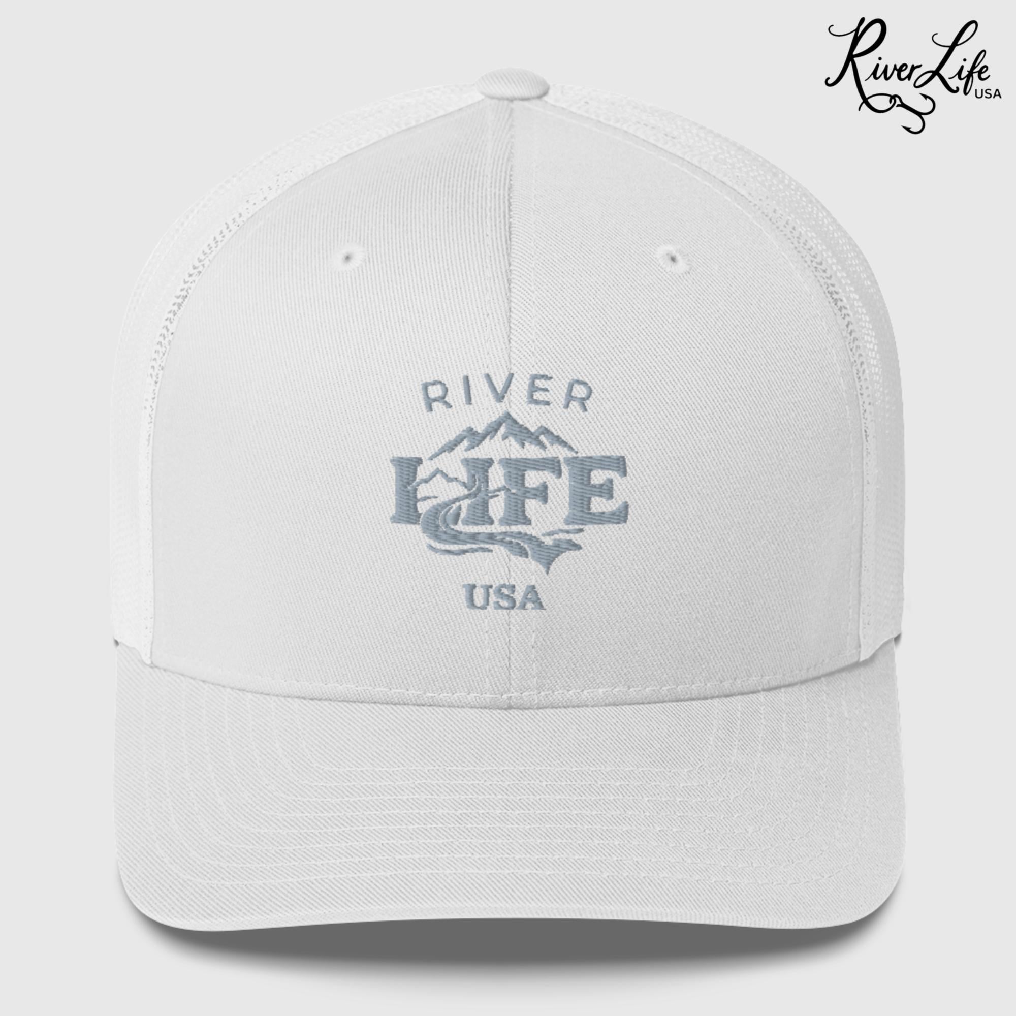Spectrum (embroidered) | Snapback Trucker Cap-White-River Life USA