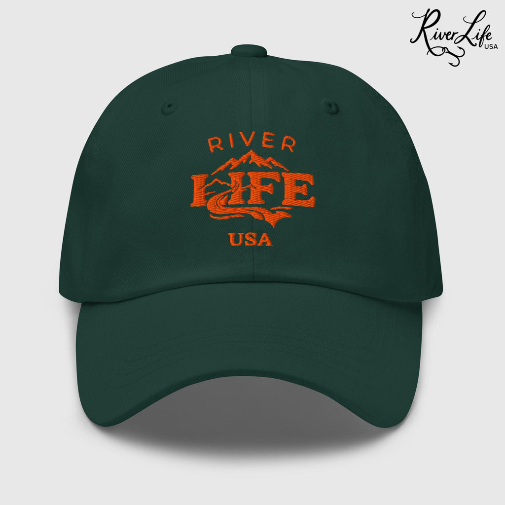 Spectrum (orange embroidery) | Adjustable Dad Hat-Spruce-River Life USA