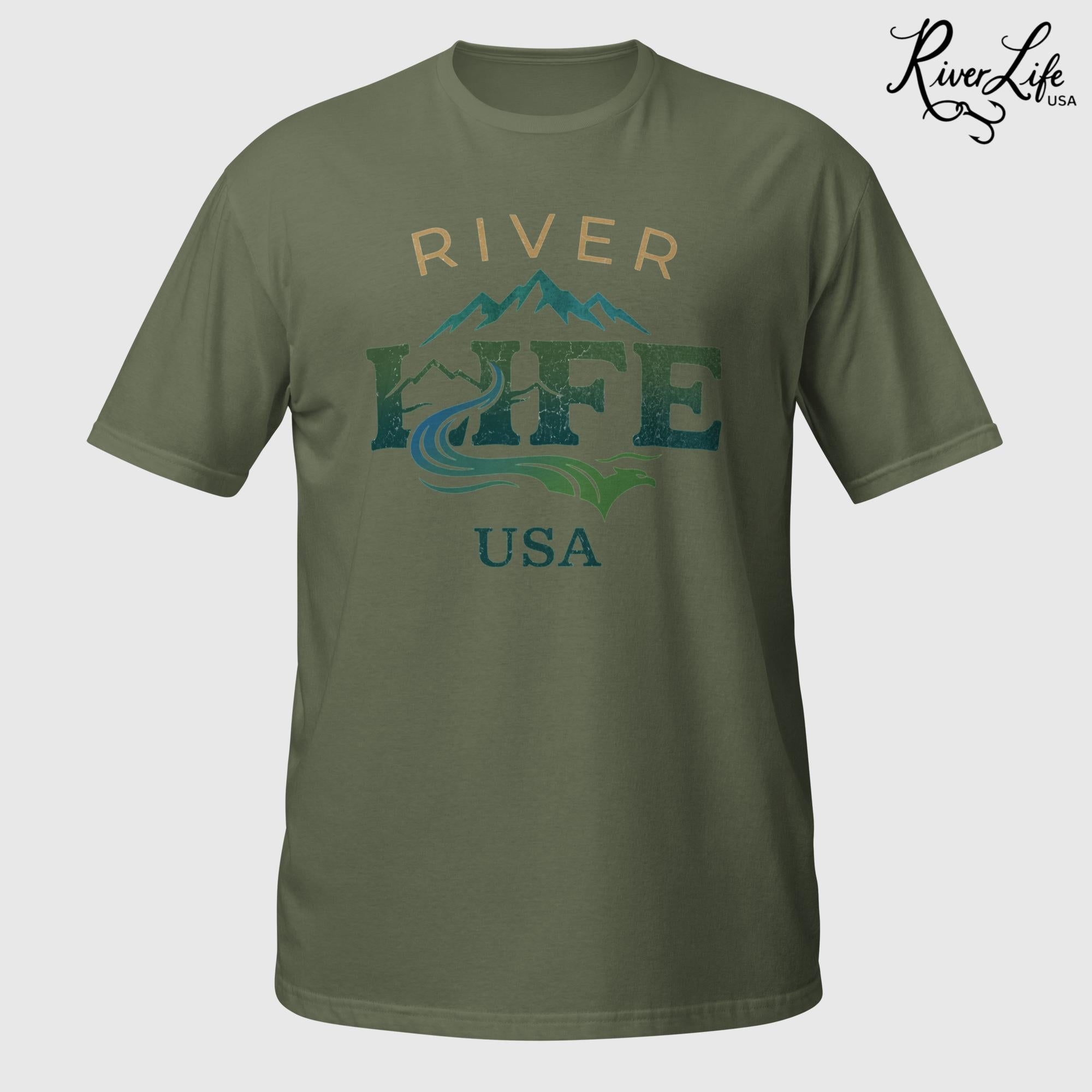 Spectrum | Short-Sleeve Unisex T-Shirt-Military Green-River Life USA