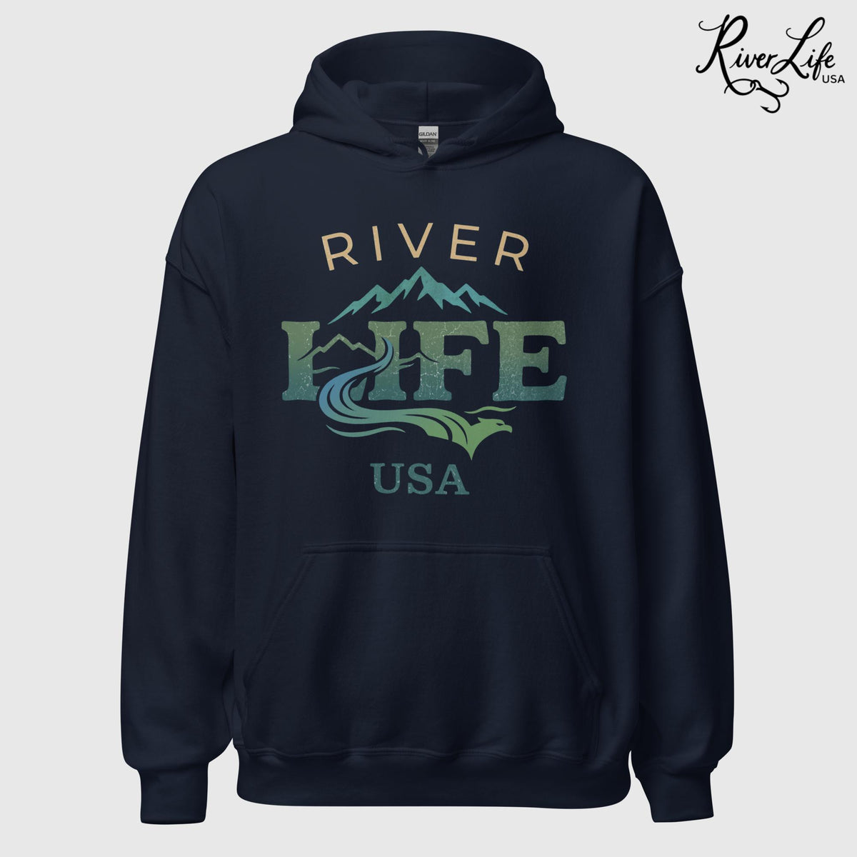 Spectrum | Unisex Pullover Hoodie-Navy-River Life USA