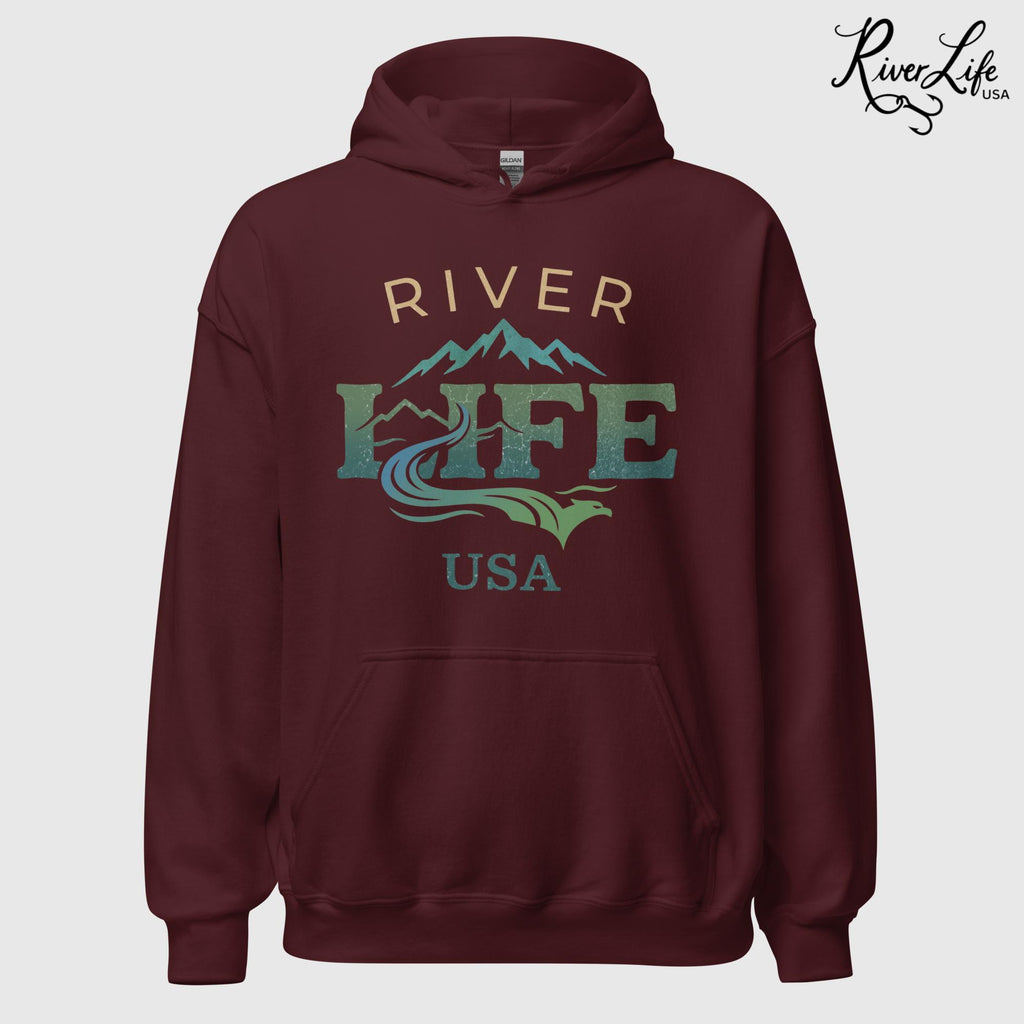 Spectrum | Unisex Pullover Hoodie-Maroon-River Life USA