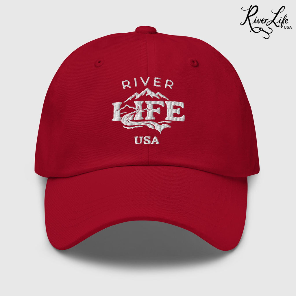 Spectrum (white embroidery) | Adjustable Dad Hat-Cranberry-River Life USA