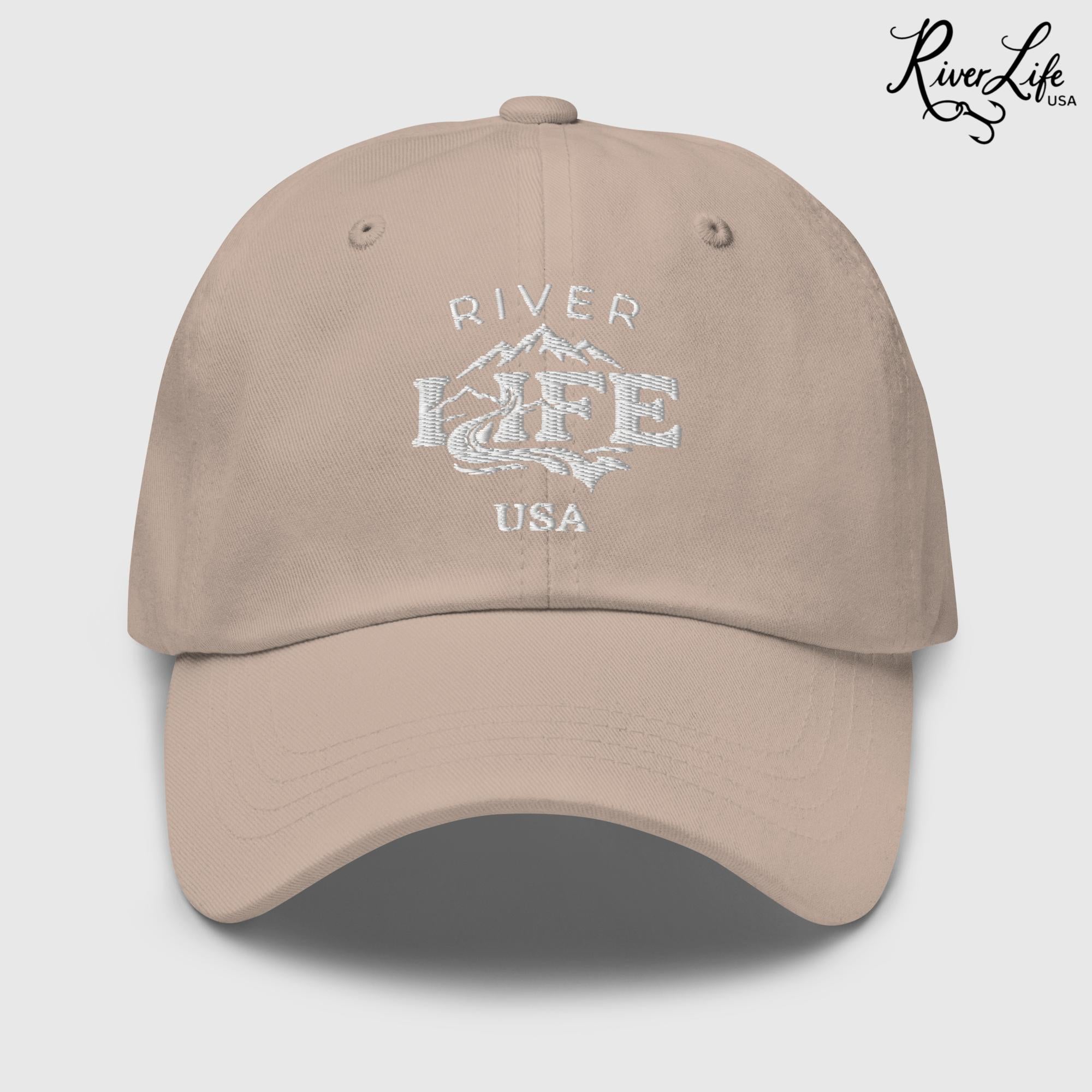 Spectrum (white embroidery) | Adjustable Dad Hat-Stone-River Life USA
