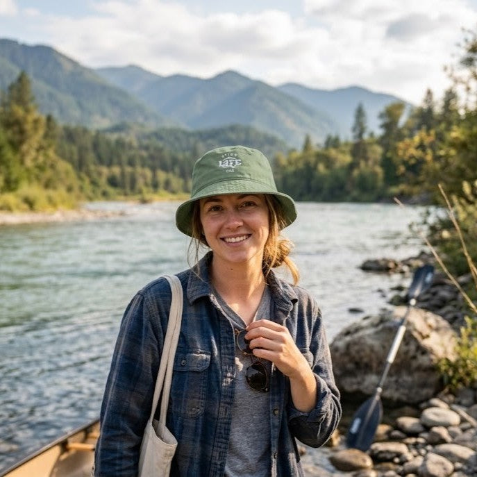 Spectrum (white embroidery) | Premium Organic Bucket Hat-Dill-River Life USA