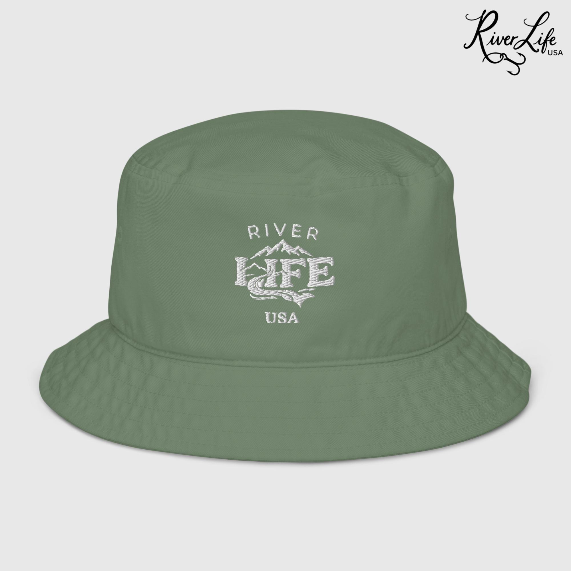 Spectrum (white embroidery) | Premium Organic Bucket Hat-Dill-River Life USA