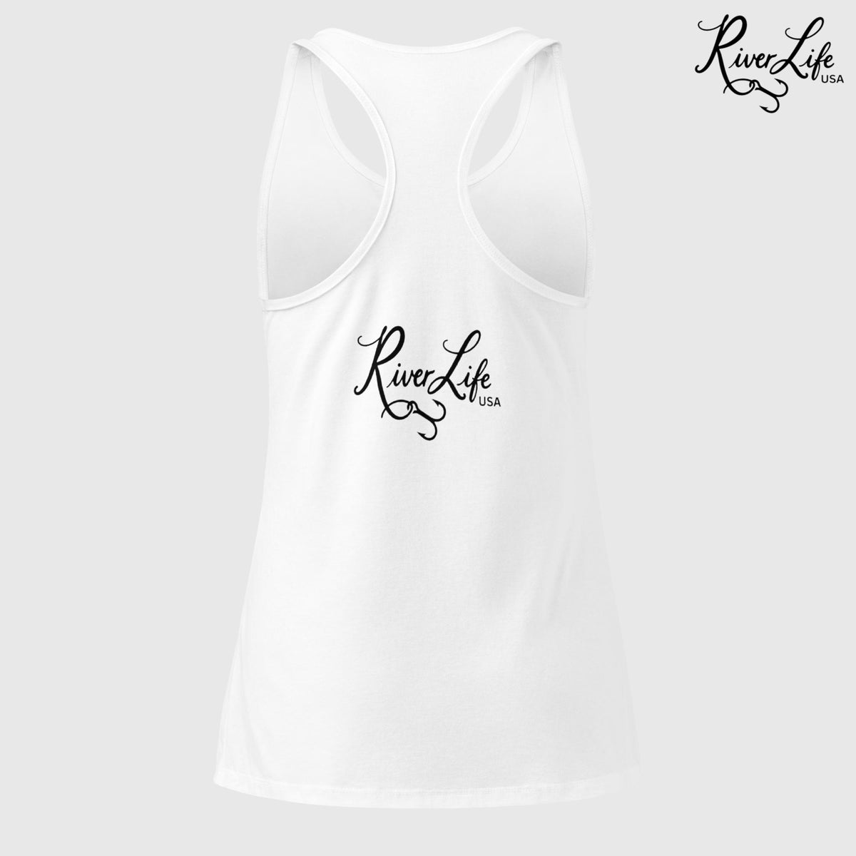 Stay Wild River Child (black print) | Women’s Fitted Racerback Tank Top-Hot Pink-River Life USA