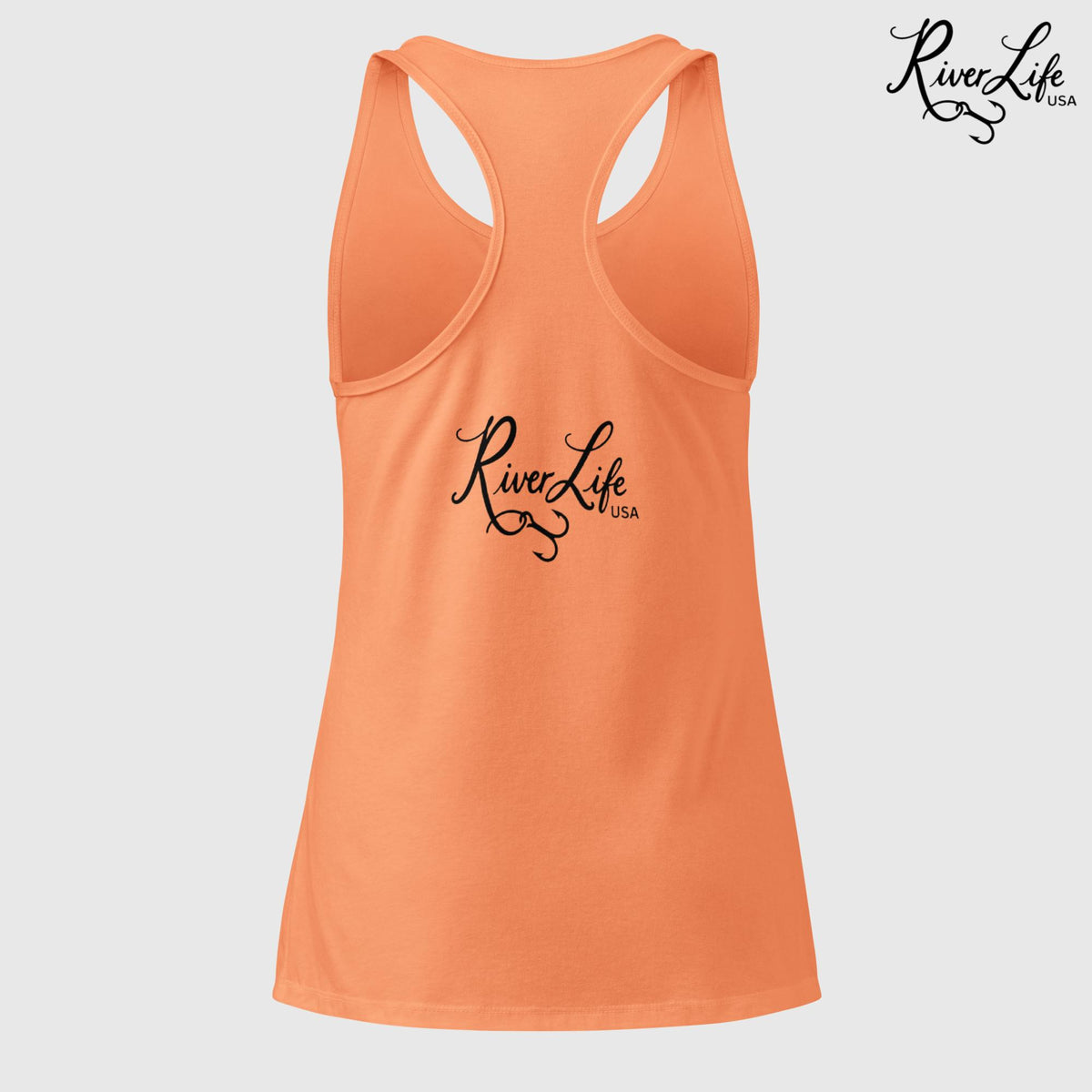 Stay Wild River Child (black print) | Women’s Fitted Racerback Tank Top-Hot Pink-River Life USA