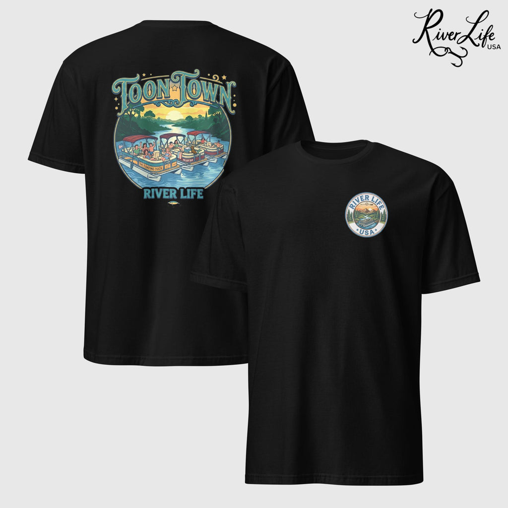 Toon Town | Short-Sleeve Unisex T-Shirt-Black-River Life USA