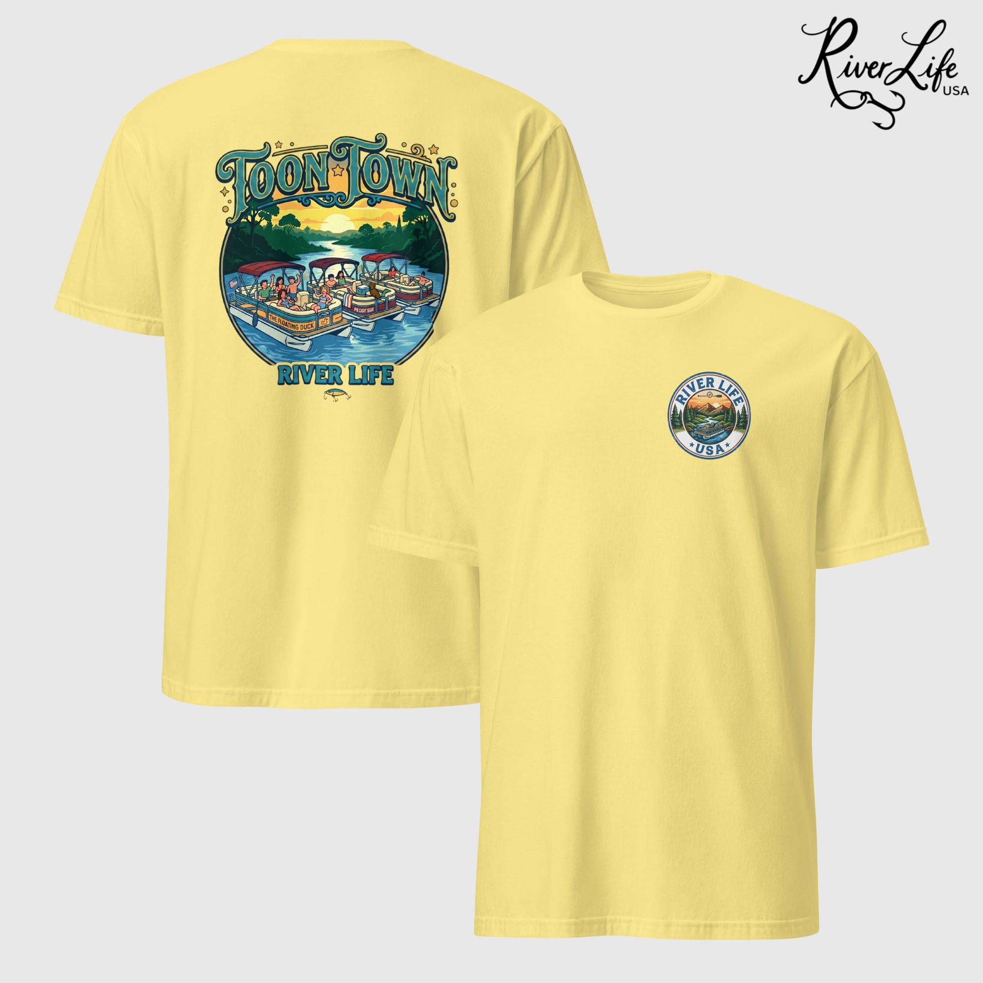 Toon Town | Short-Sleeve Unisex T-Shirt-Cornsilk-River Life USA