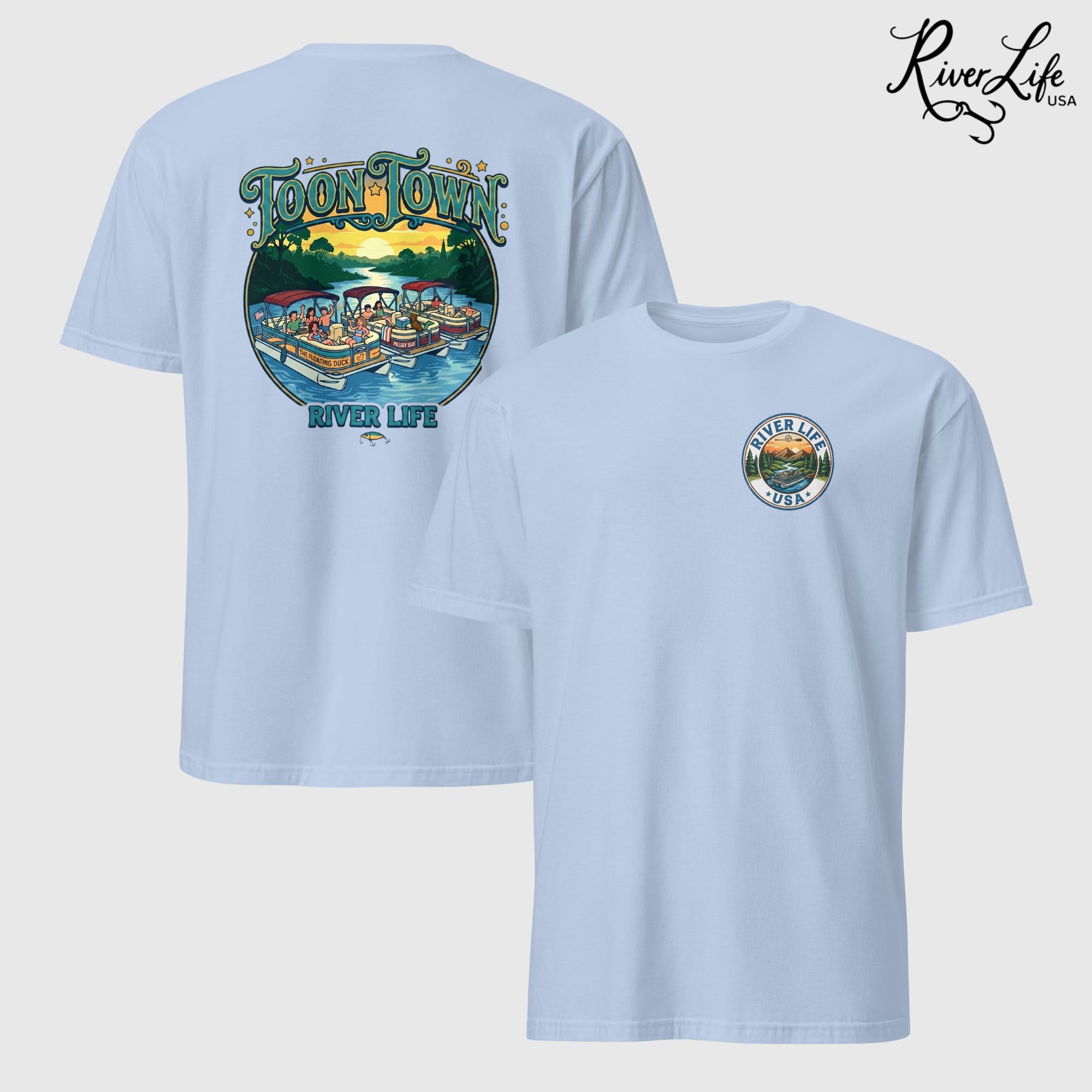 Toon Town | Short-Sleeve Unisex T-Shirt-Light Blue-River Life USA