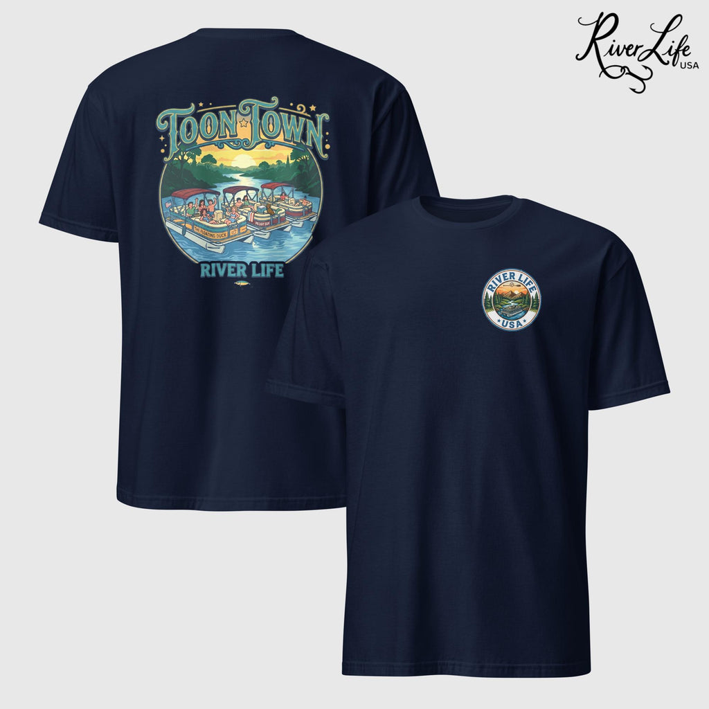 Toon Town | Short-Sleeve Unisex T-Shirt-Navy-River Life USA