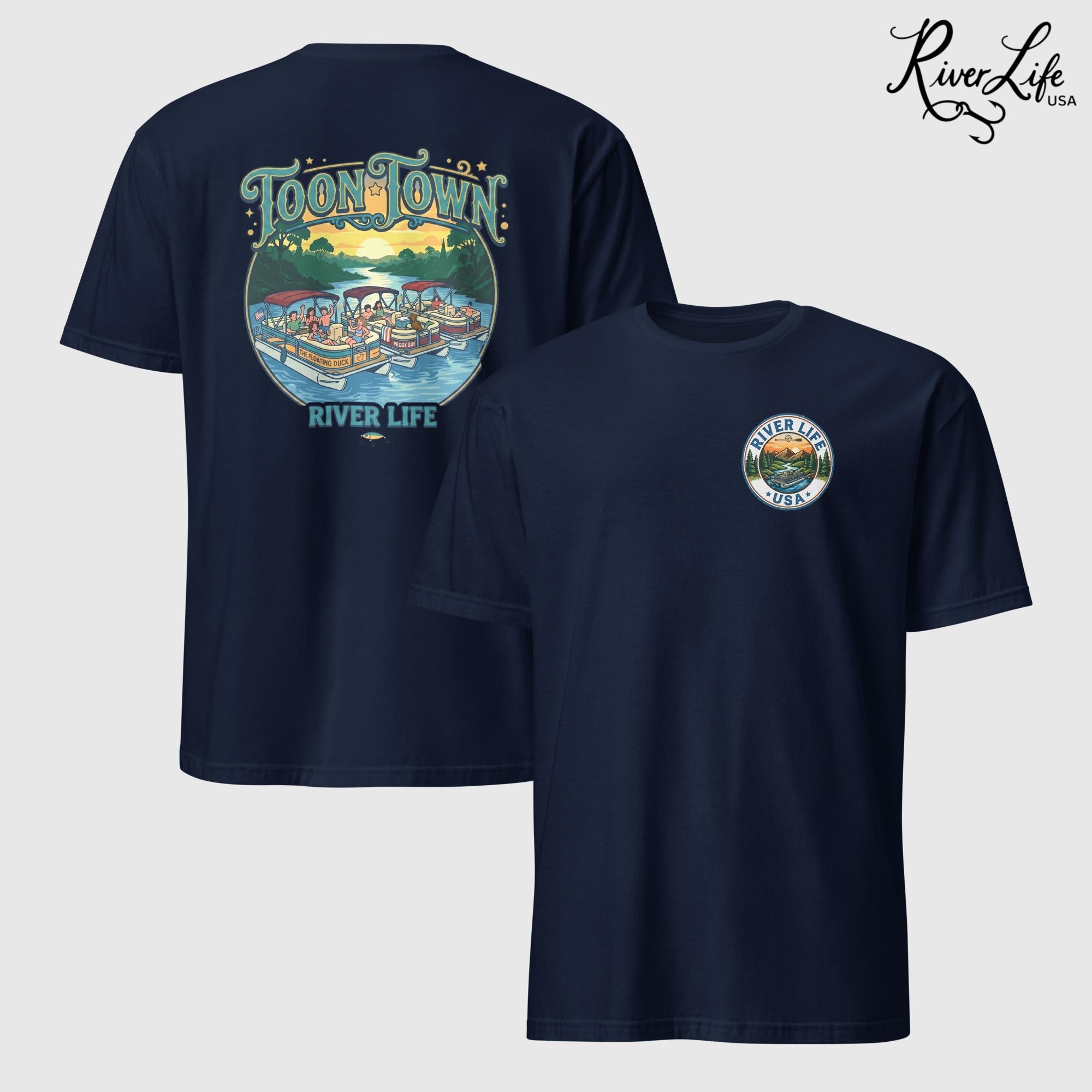 Toon Town | Short-Sleeve Unisex T-Shirt-Navy-River Life USA