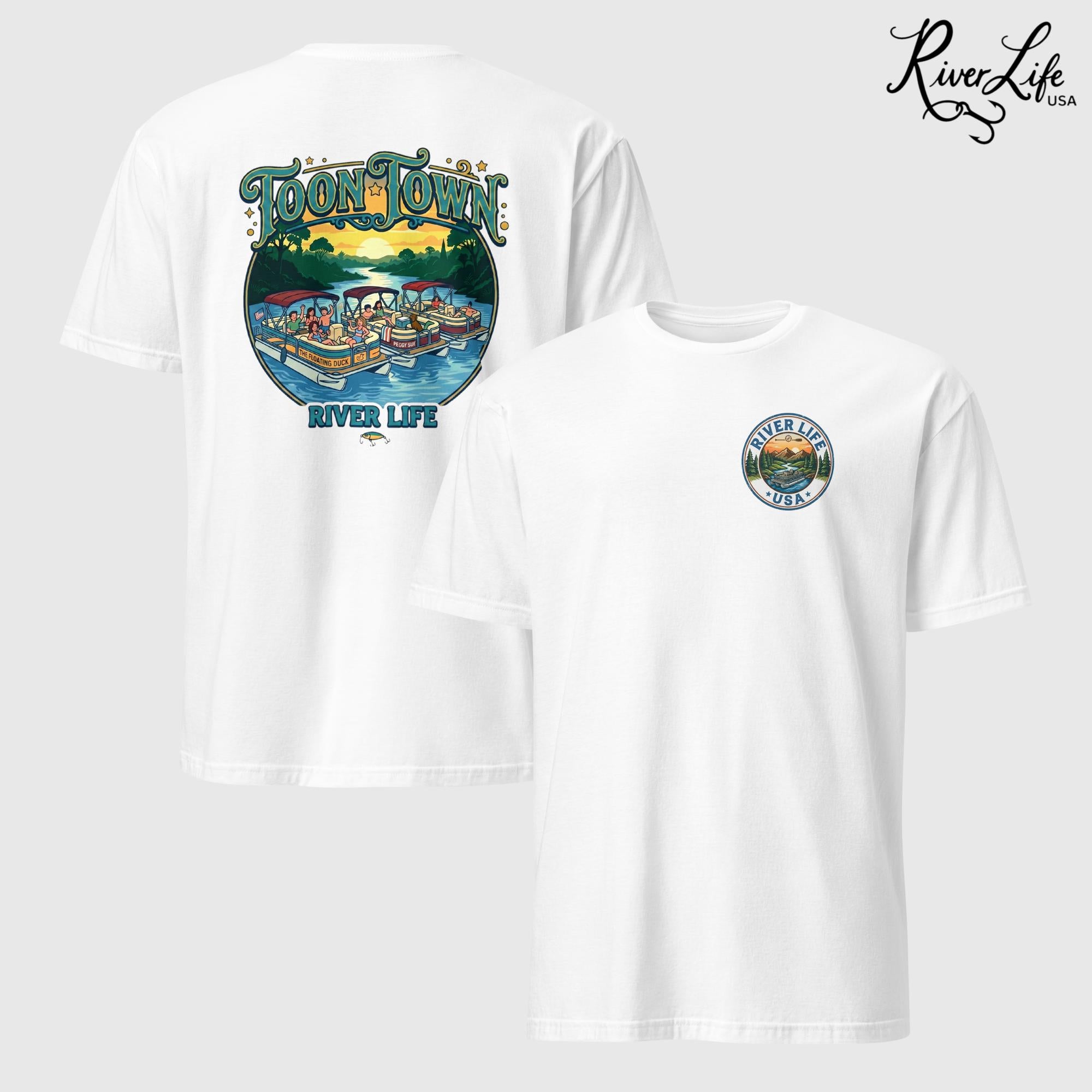 Toon Town | Short-Sleeve Unisex T-Shirt-White-River Life USA
