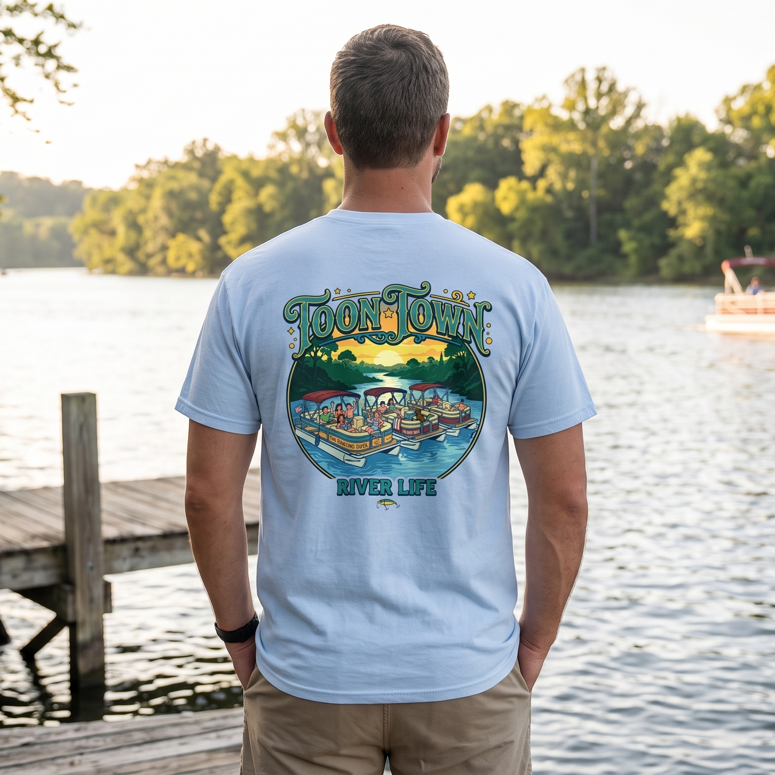 Toon Town | Short-Sleeve Unisex T-Shirt-Light Blue-River Life USA