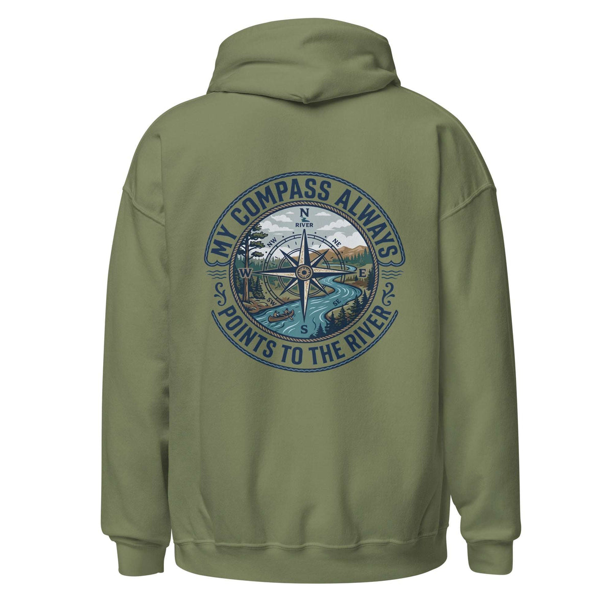 My Compass | Unisex Hoodie | Soft Outdoor River Pullover