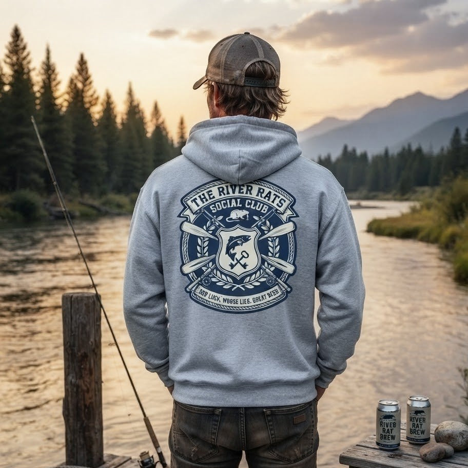 River Rats Social Club | Unisex Zip Hoodie