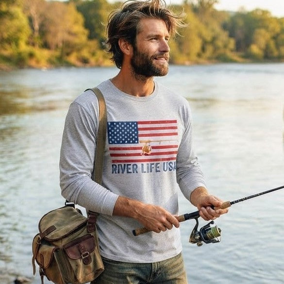 Flag and Rod | Long-Sleeve Unisex T-Shirt