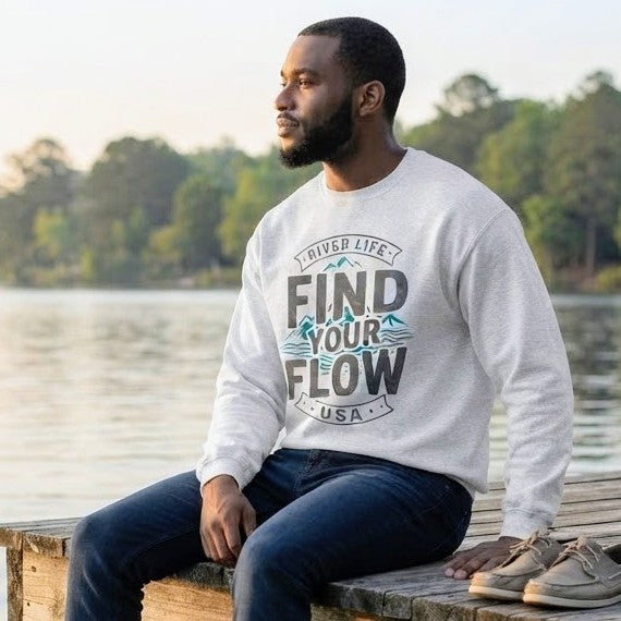 Find Your Flow | Unisex Crew Neck Sweatshirt