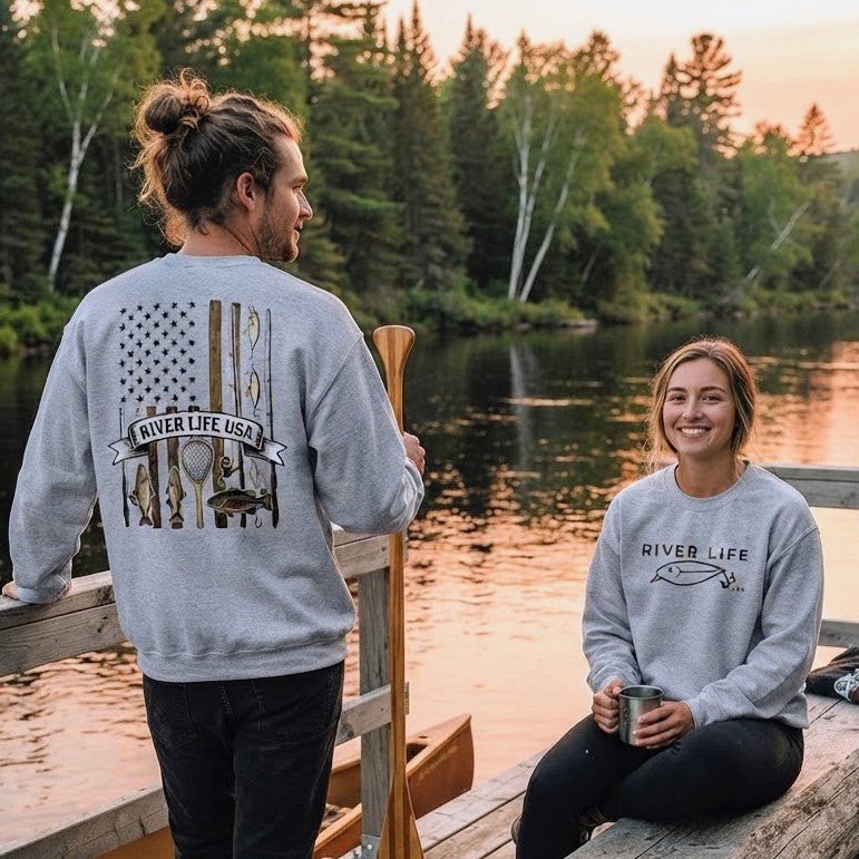 Fishing Gear Flag | Unisex Crew Neck Sweatshirt