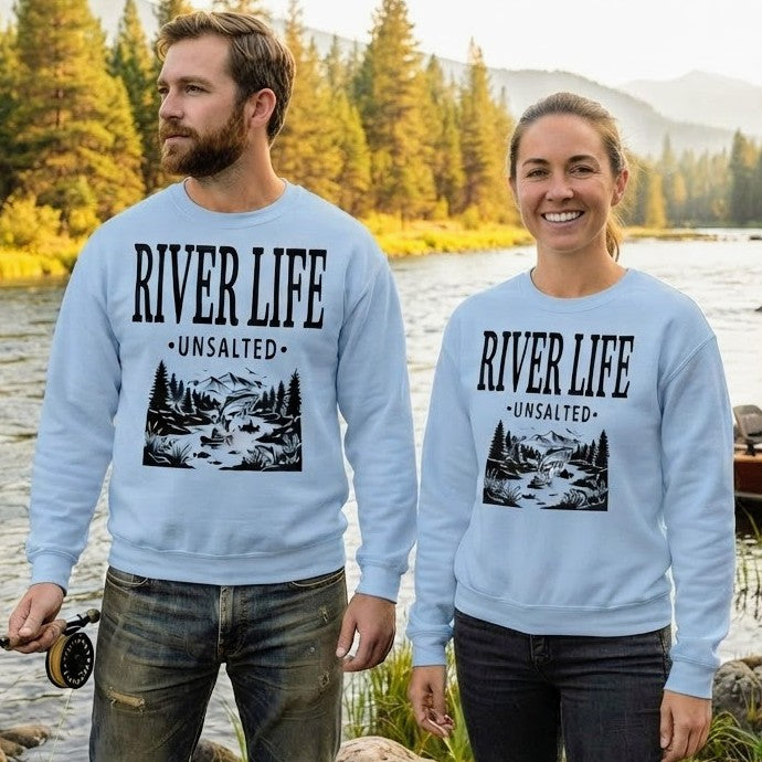 River Life - Unsalted | Unisex Crew Neck Sweatshirt