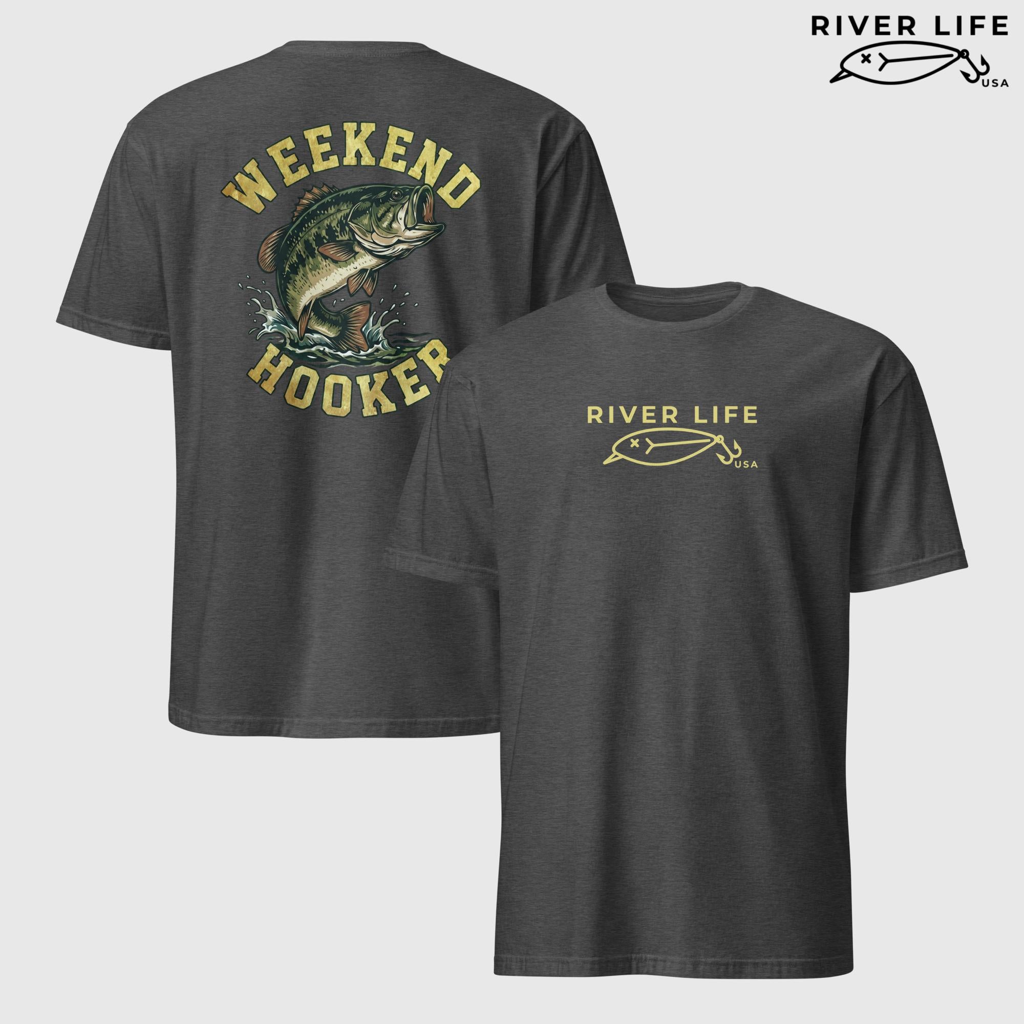 Weekend Hooker | Short-Sleeve Unisex T-Shirt-Dark Heather Grey-River Life USA