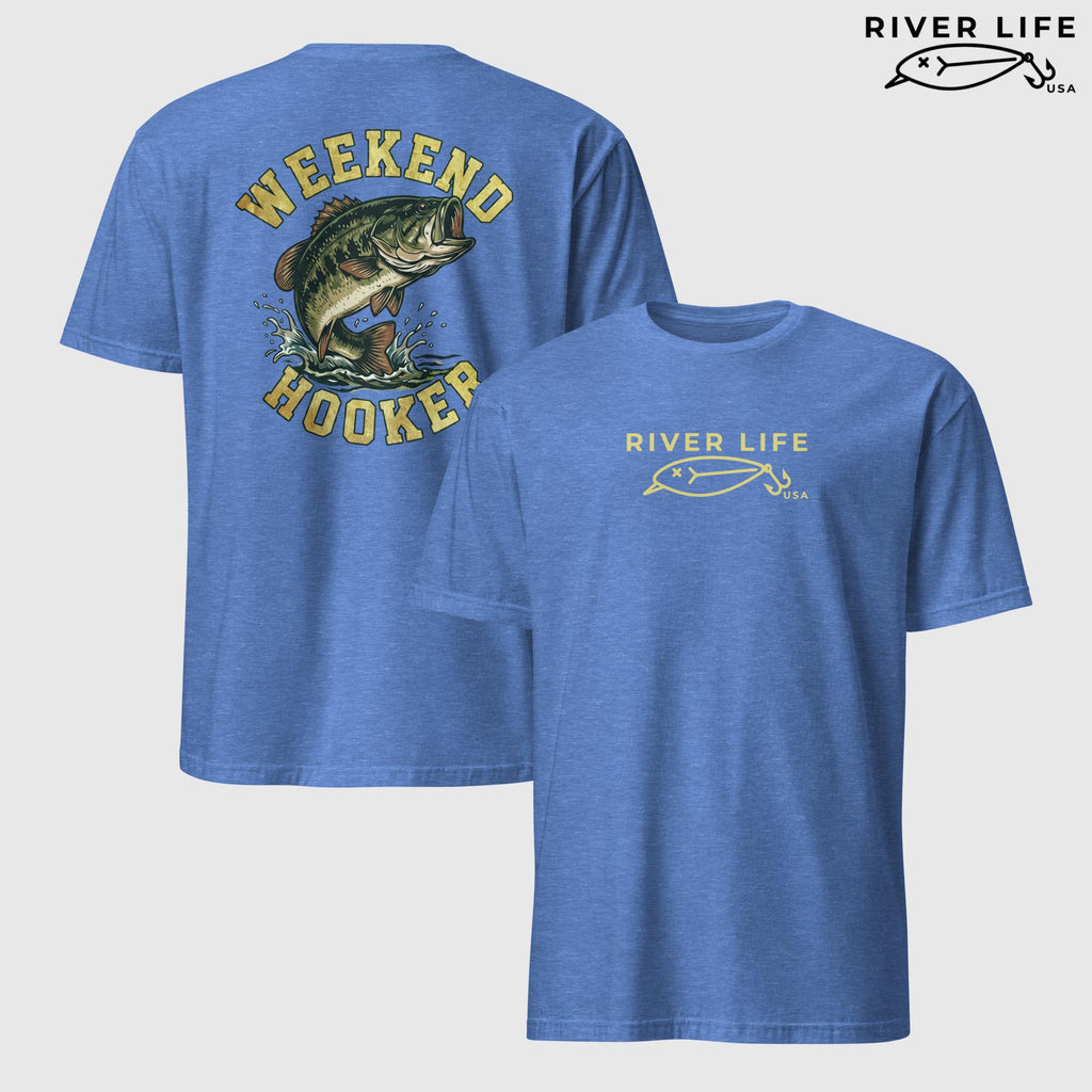 Weekend Hooker | Short-Sleeve Unisex T-Shirt-Heather Royal-River Life USA