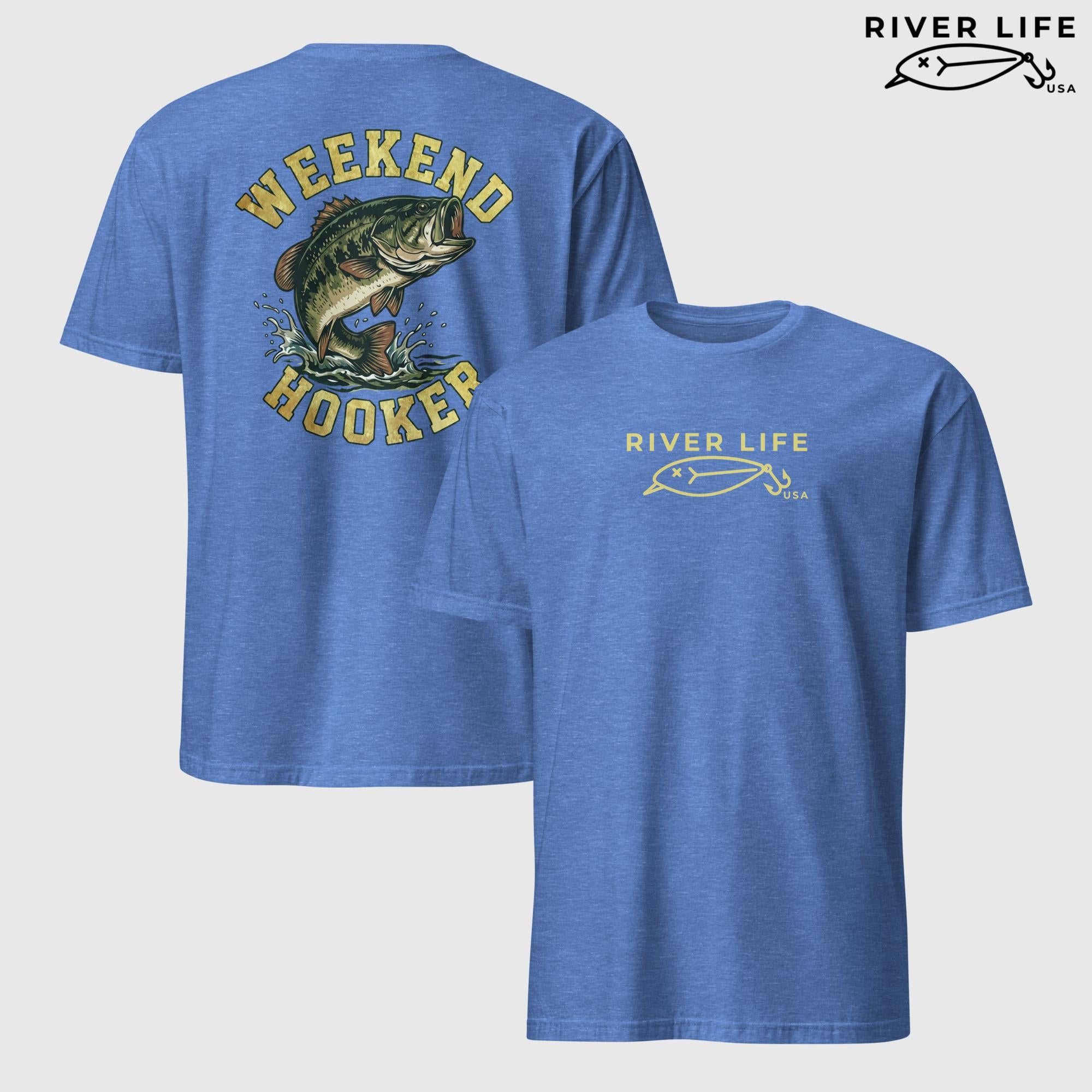 Weekend Hooker | Short-Sleeve Unisex T-Shirt-Heather Royal-River Life USA