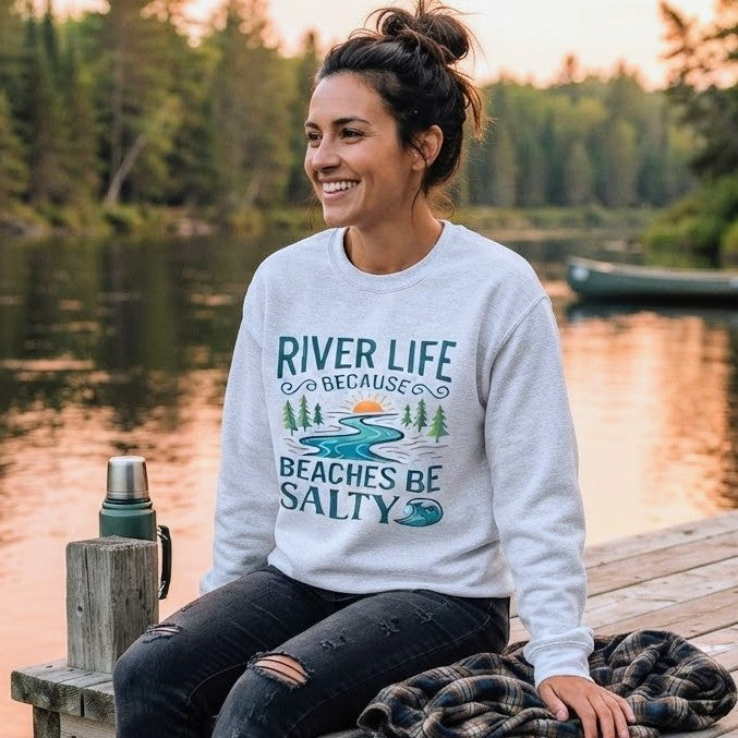 Beaches Be Salty | Women's Crew Neck Sweatshirt